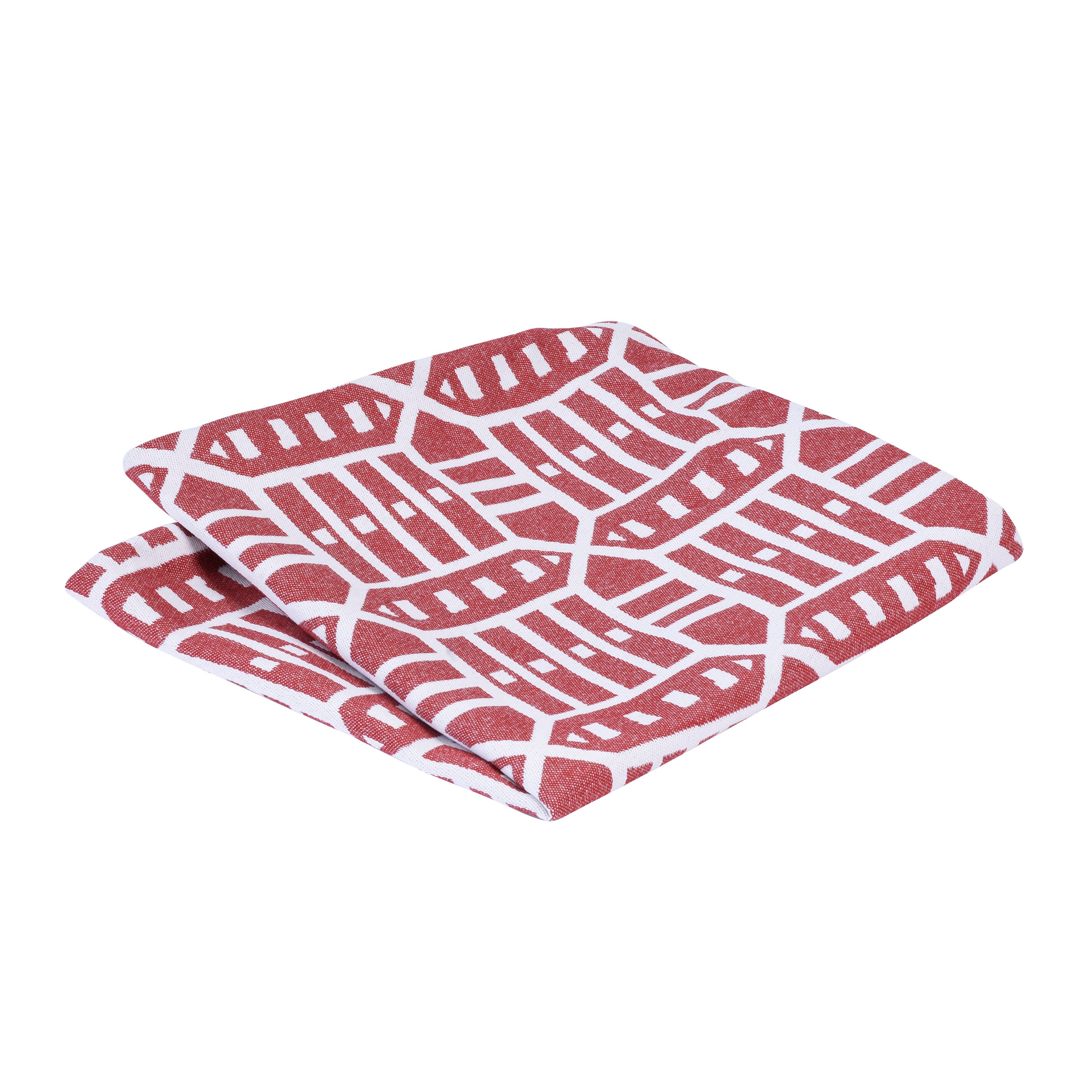 Astella TP24-FA55-COV Pacifica Throw Pillows 24-in x 24-in Roland Red Square Indoor Decorative Cover