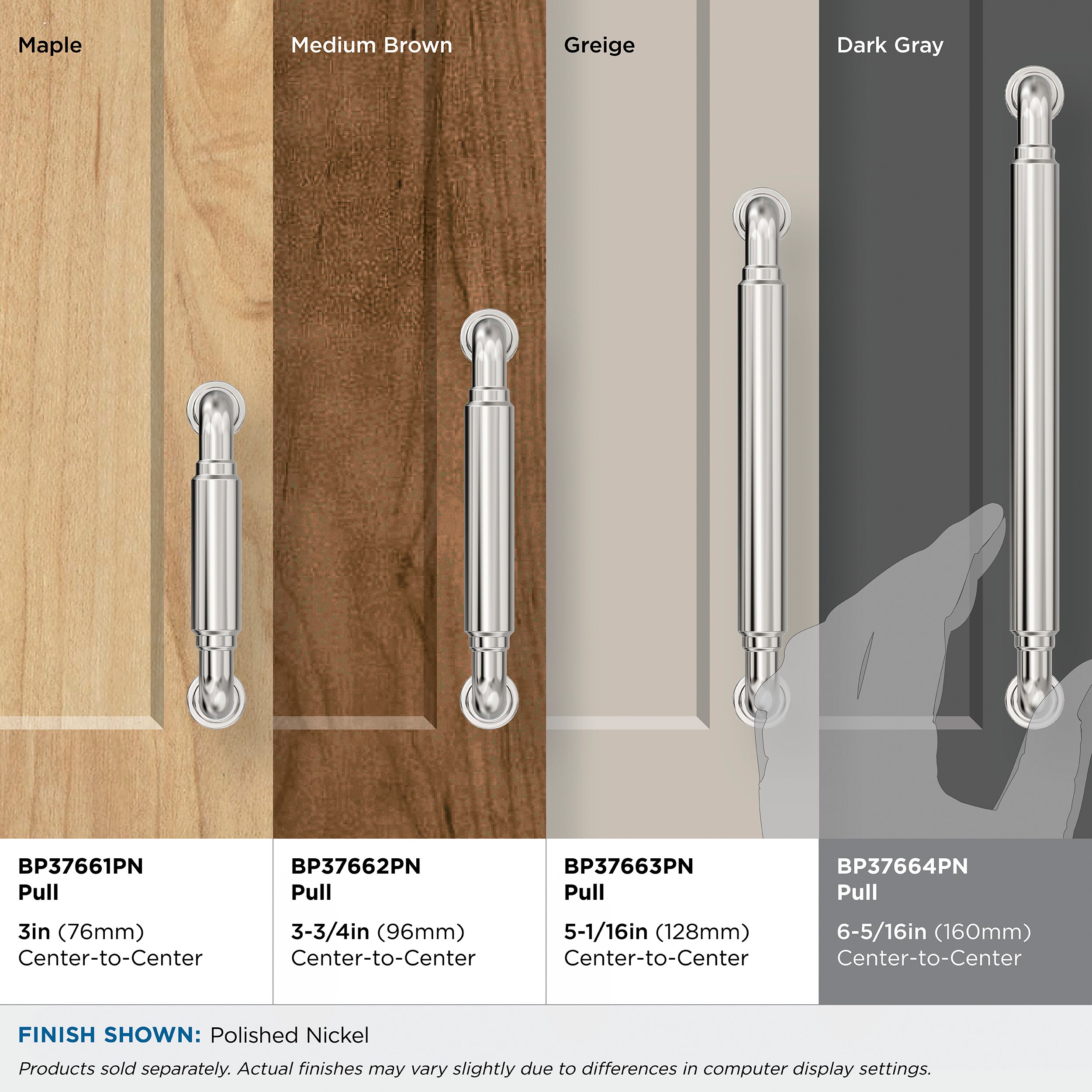 Amerock BP37664PN Cabinet-Pulls - View #7