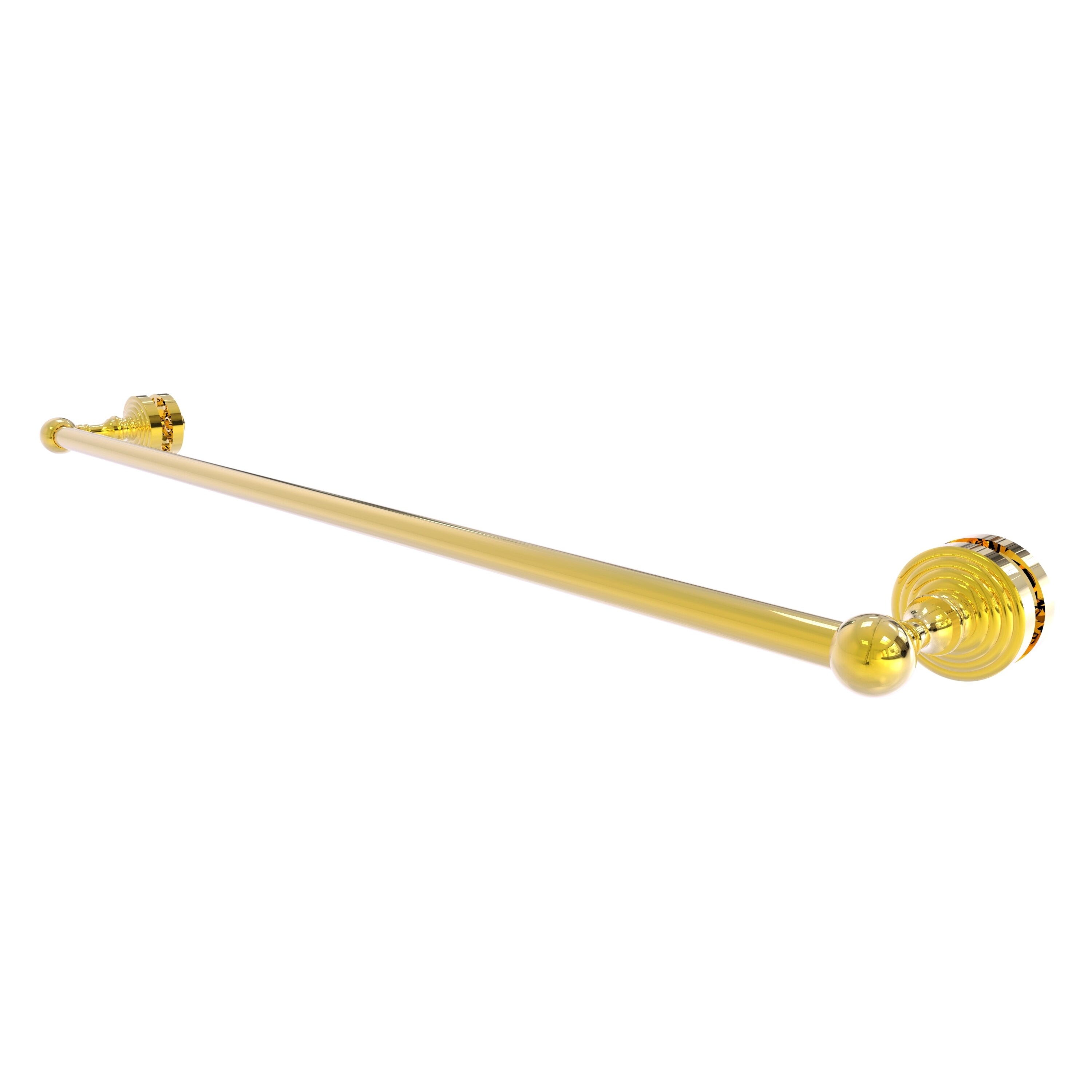 Allied Brass WP-41-SM-30-PB Waverly Place 30-in Polished Brass Wall mount Single Towel Bar