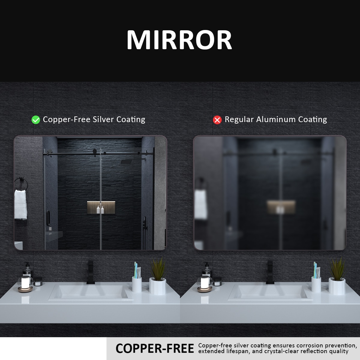 ToolCat SF1-23-YT Framed-Bath-Mirrors - View #5