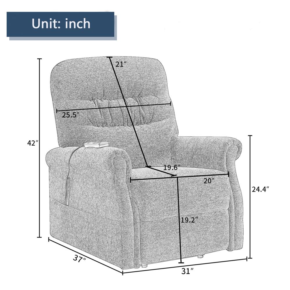 Average best sale recliner size