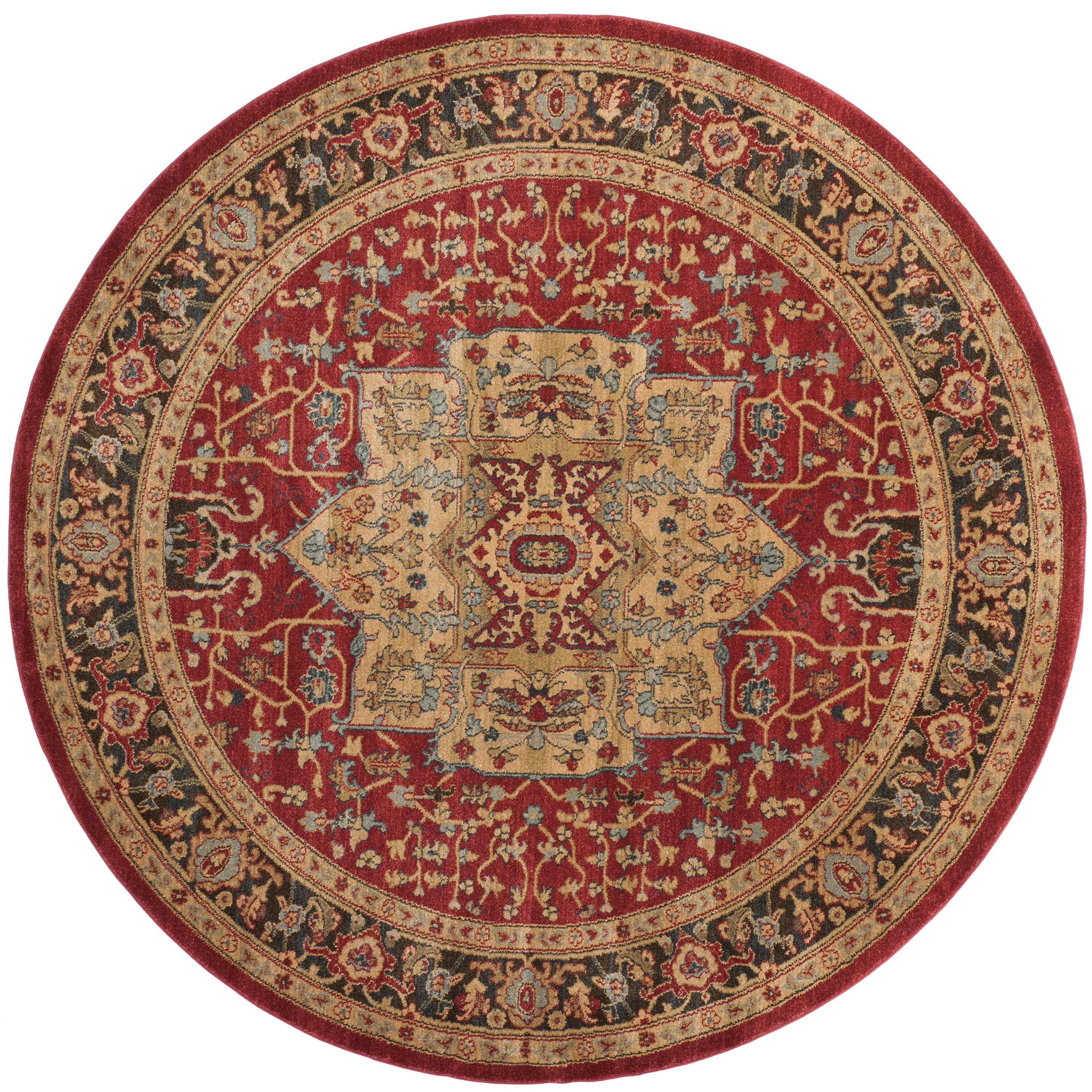 Reversible Blue Synthetic Rectangular Washable Rug