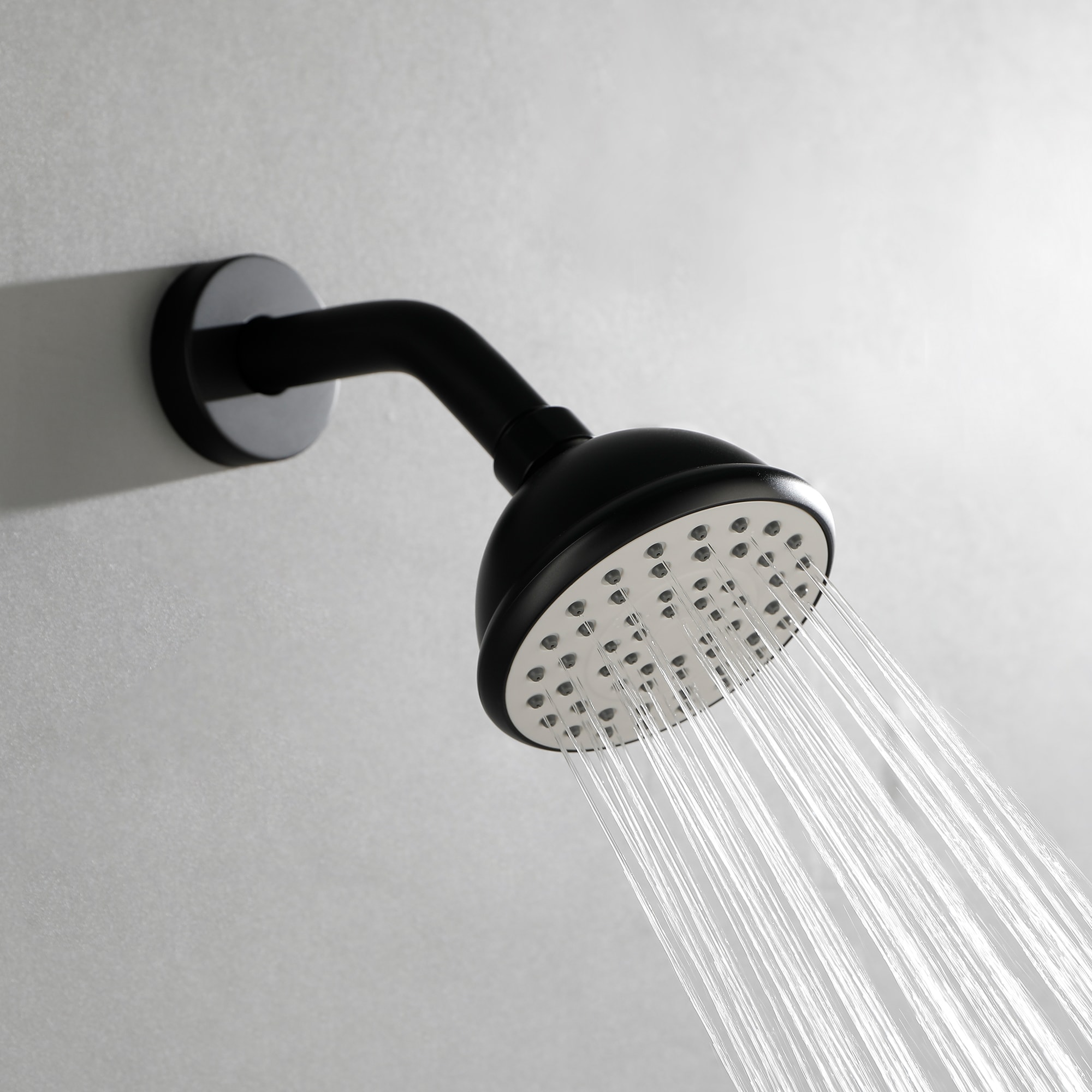 WELLFOR WF Concealed Valve Shower System Matte Black Waterfall Built-In ...