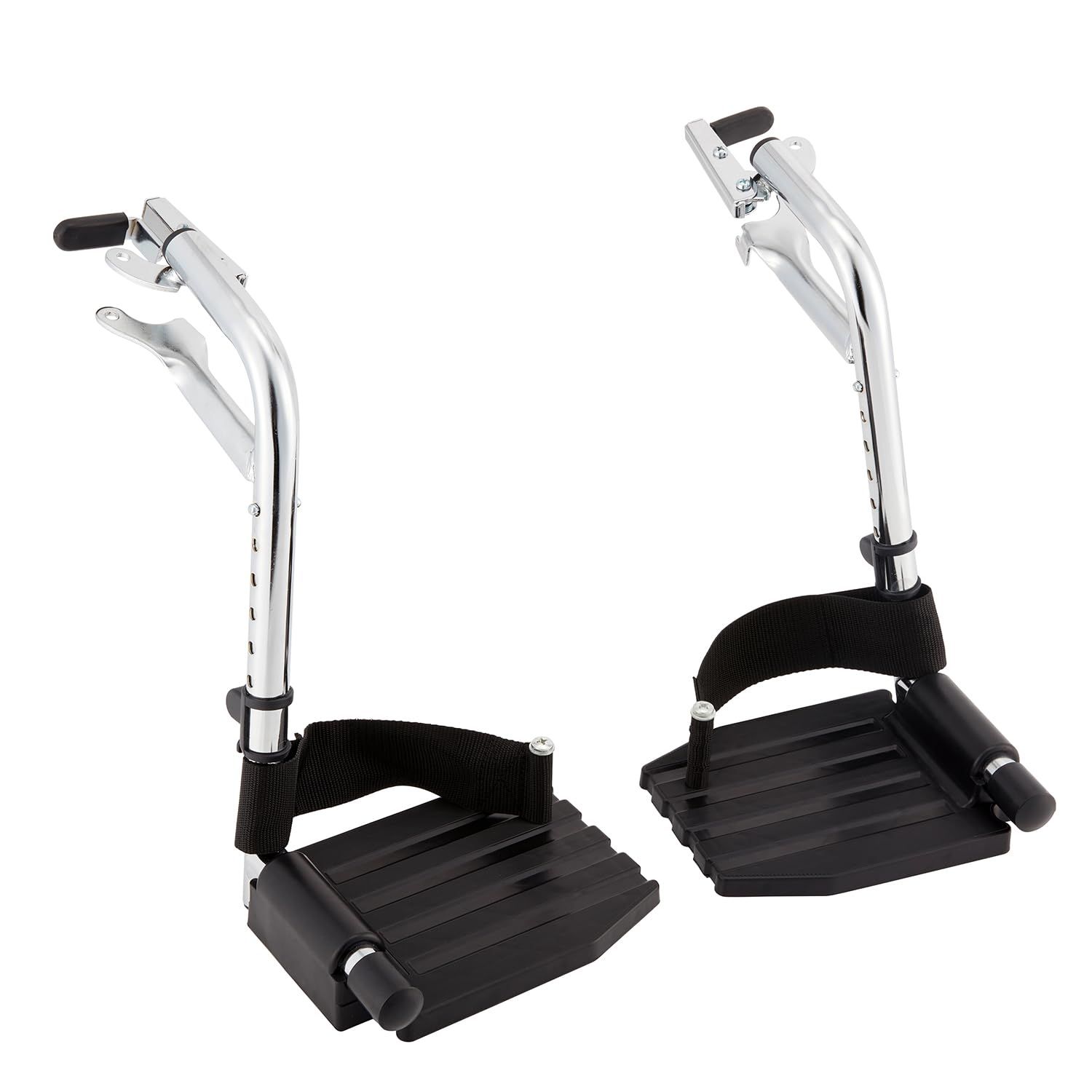 Invacare Wheelchair Legrest with Heel Loops - Swing-Away Design and Flip-Up Aluminum Footplate