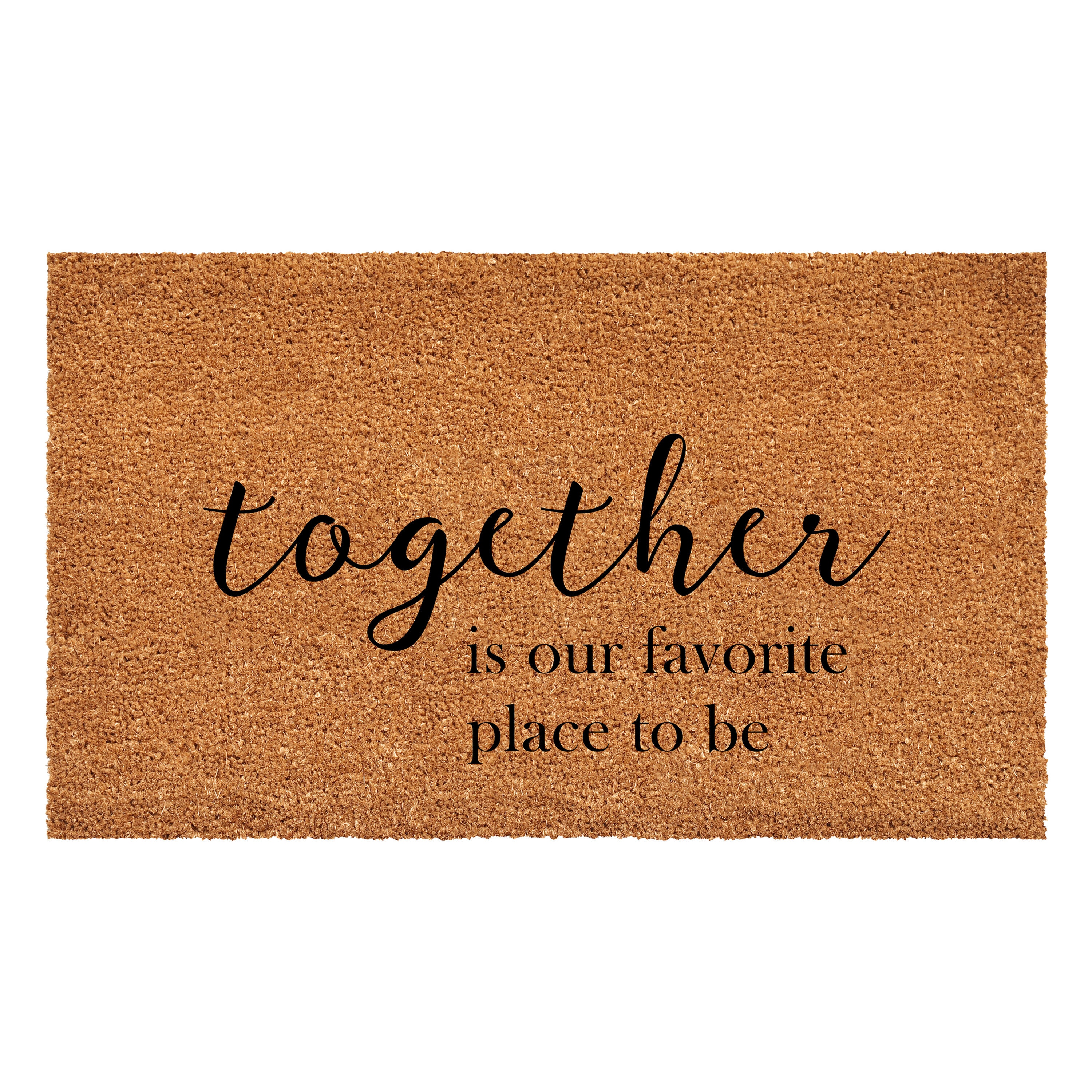 Natural Coir and Vinyl Rectangular Outdoor Door Mat