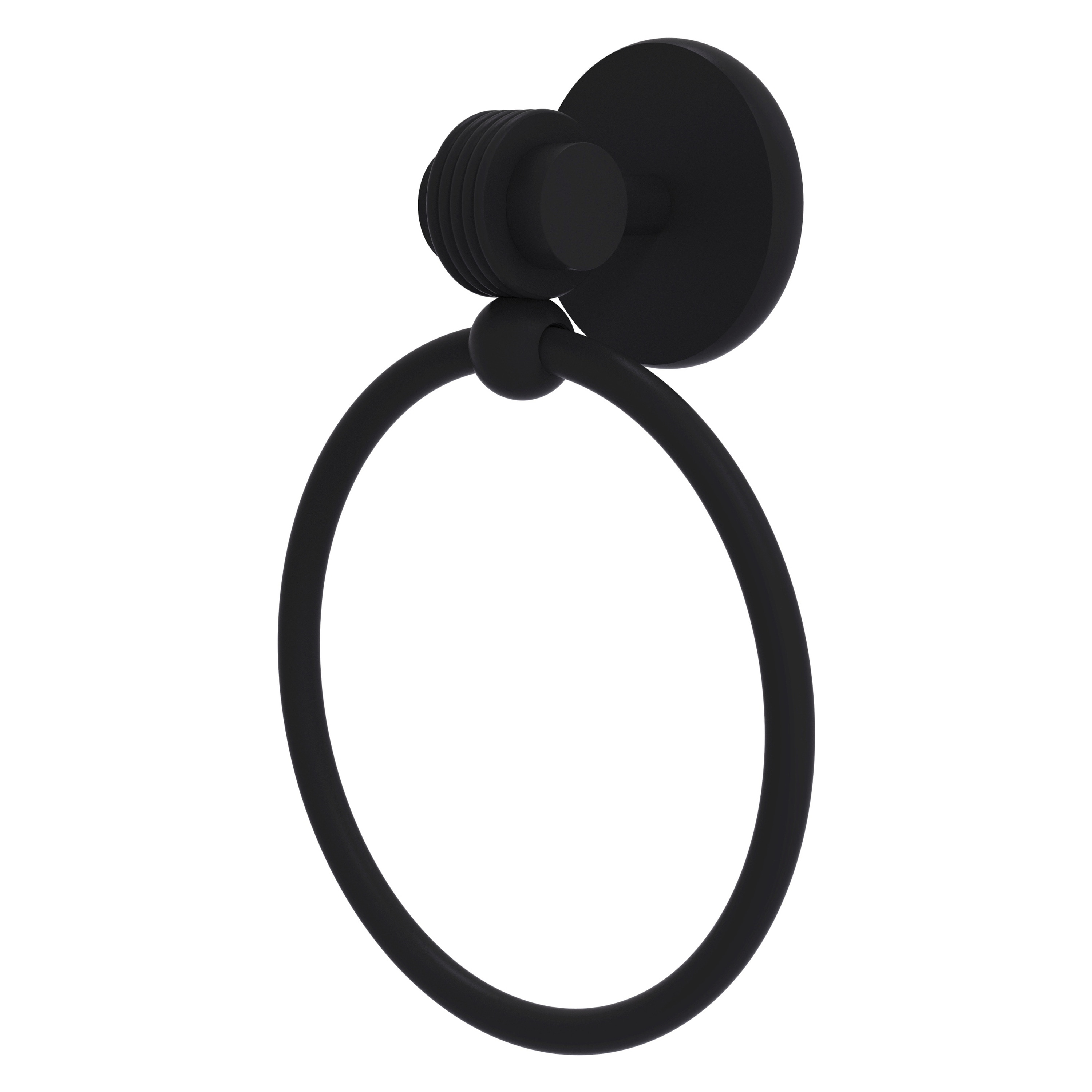 Allied Brass 7216G-BKM Satellite Orbit Two Matte Black Wall mount Single Towel Ring
