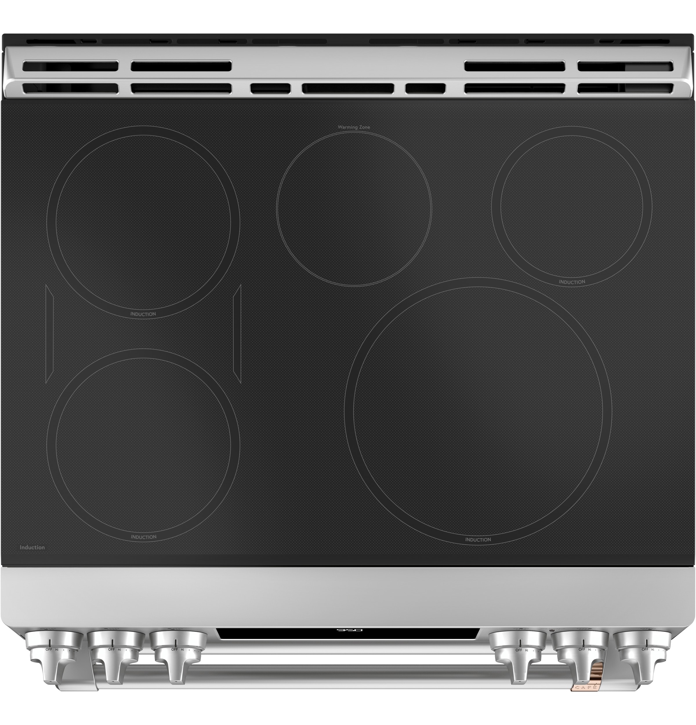 Midea 30-in Glass Top 5 Burners 6.3-cu ft Self-Cleaning Air Fry