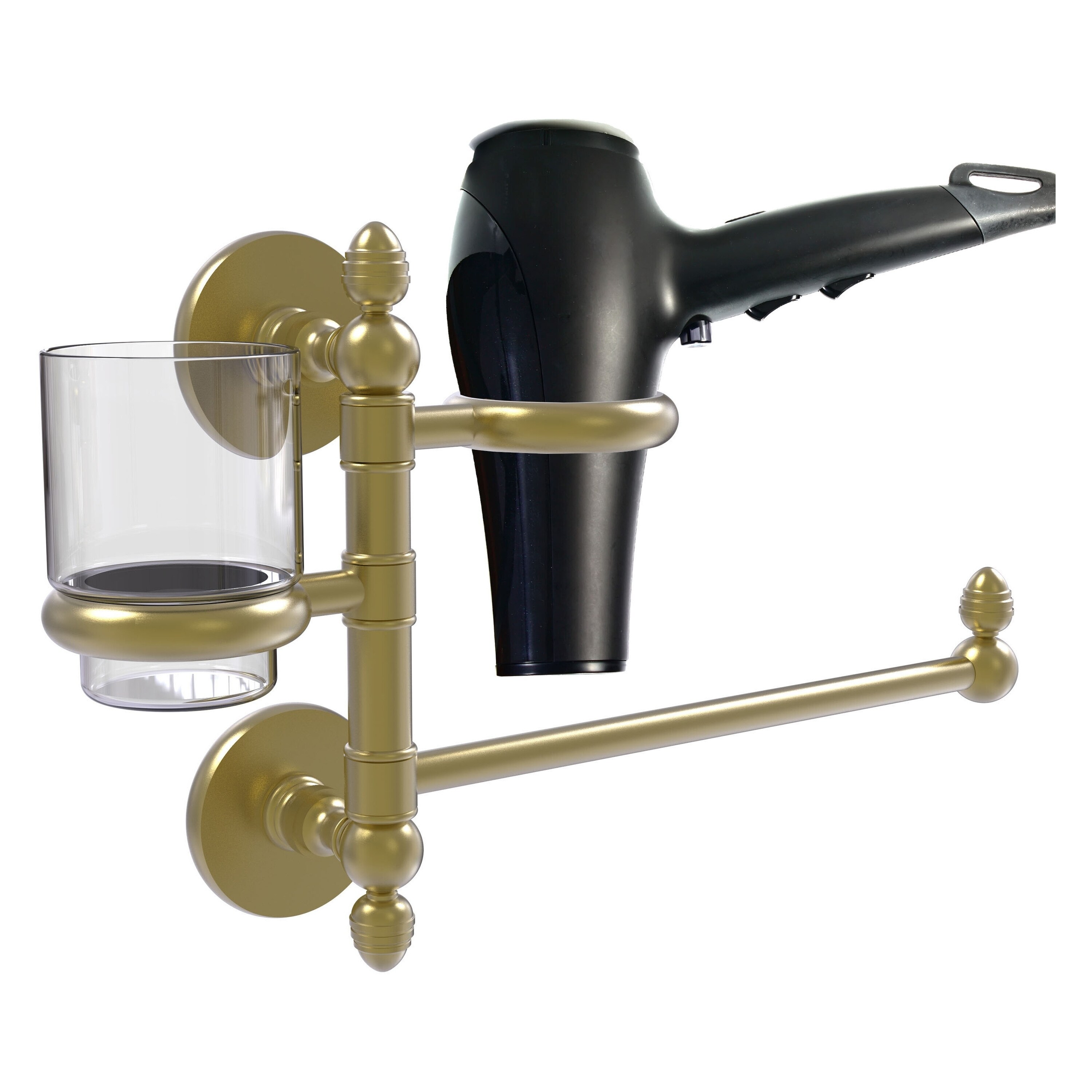 Allied Brass P1000-GTBD-1-SBR 2 -Piece Prestige Skyline Satin Brass Decorative Bathroom Hardware Set Towel Bar, Included