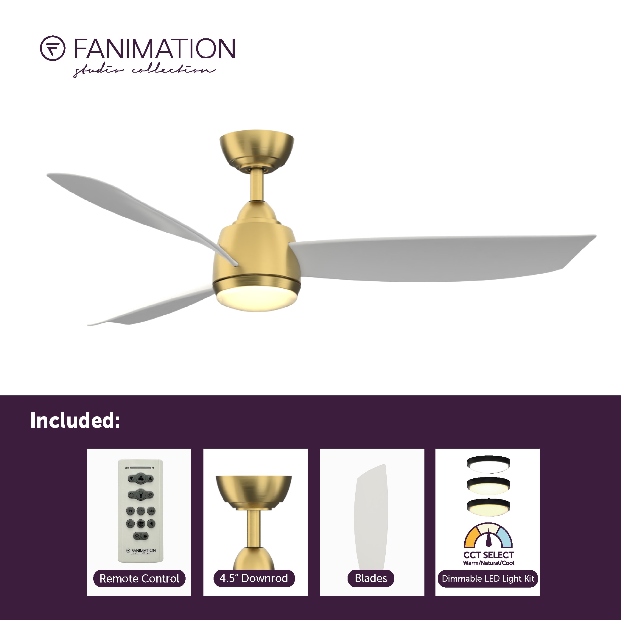Fanimation Studio Collection LP7675LBS Ceiling-Fans - View #7