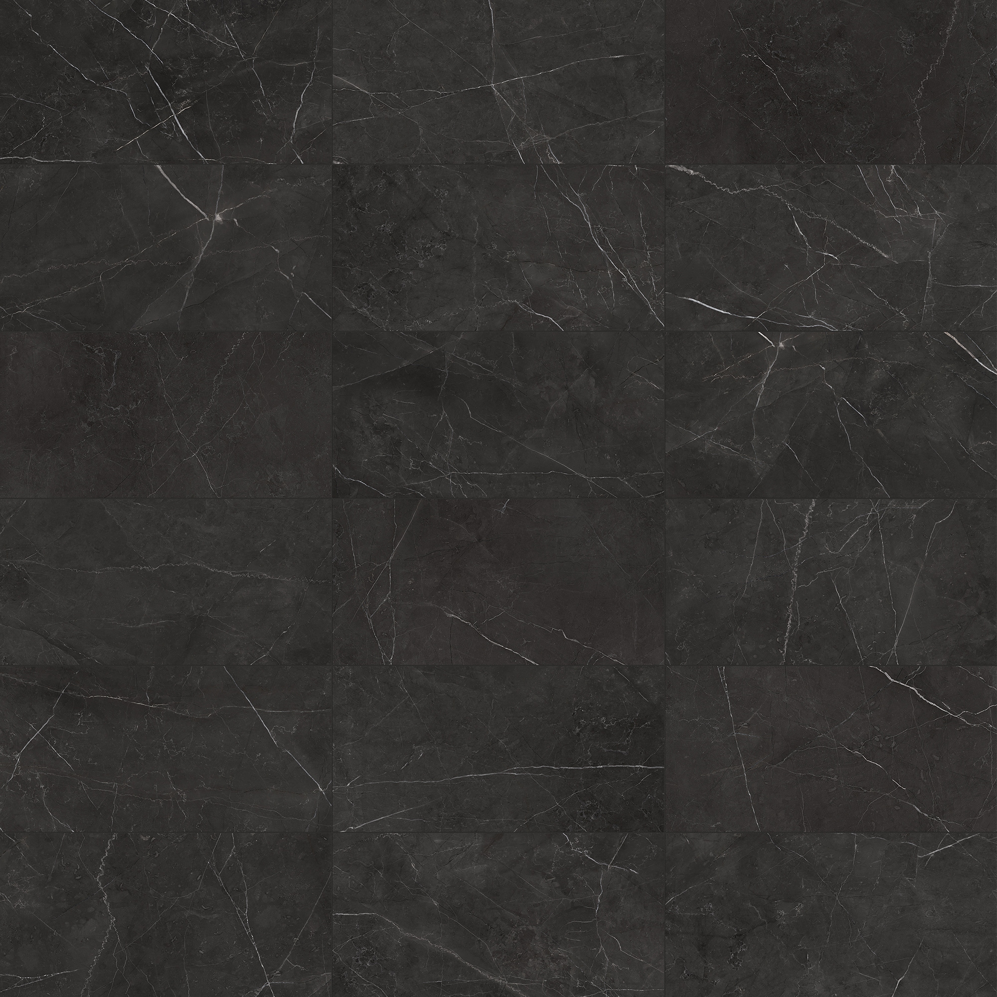 Anatolia 4500-0877-1 La Marca Nero Venato 12-in x 24-in Polished Porcelain Marble Look Floor and Wall Tile (15.5-sq. ft/ Carton)
