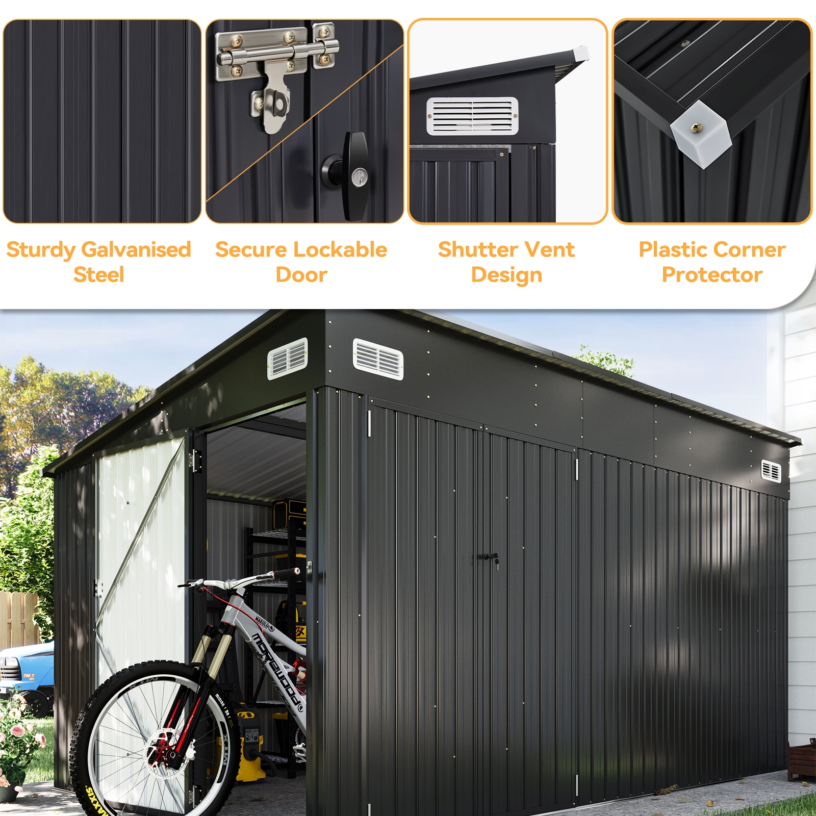 AOXUN AX-00404B Metal-Storage-Buildings-Sheds - View #4