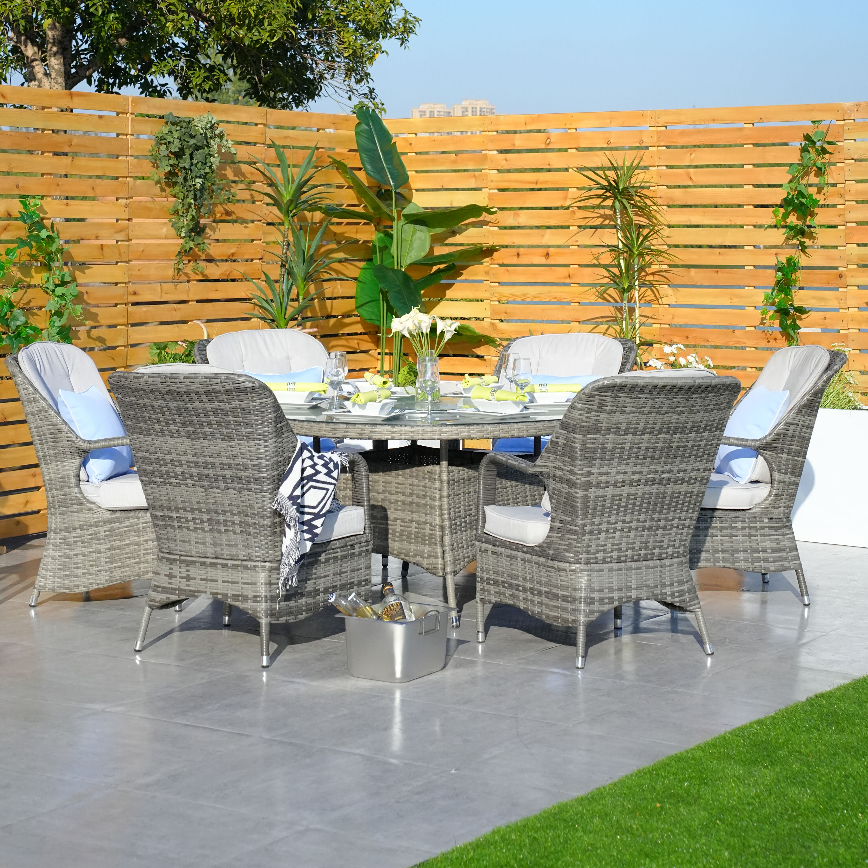 Moda Furnishings CMAD-1711-GR Patio-Dining-Sets - View #2