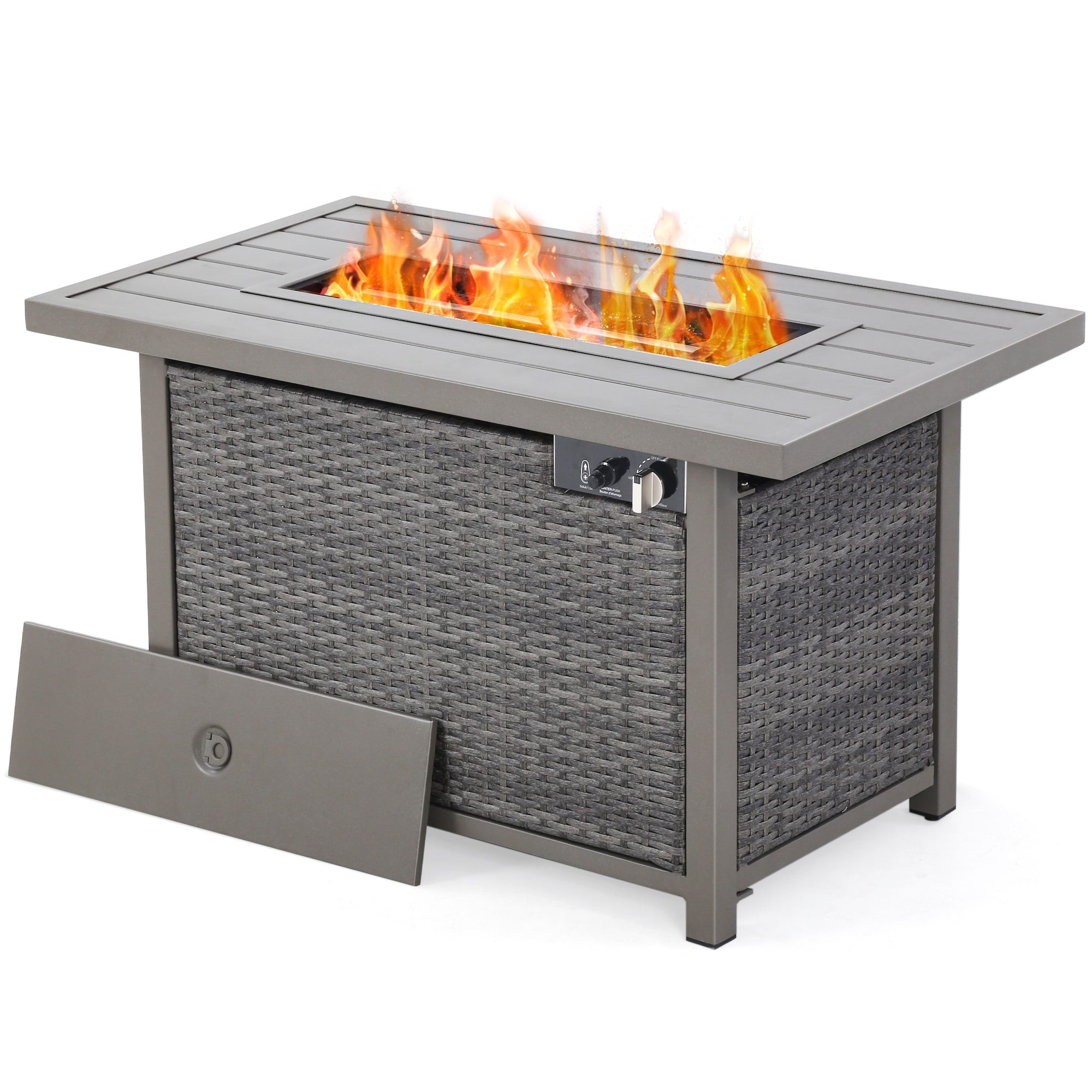  EL-HPZ-M-G-WL3 41.7-Inches W Gray Iron Rectangle Natural gas Fire table
