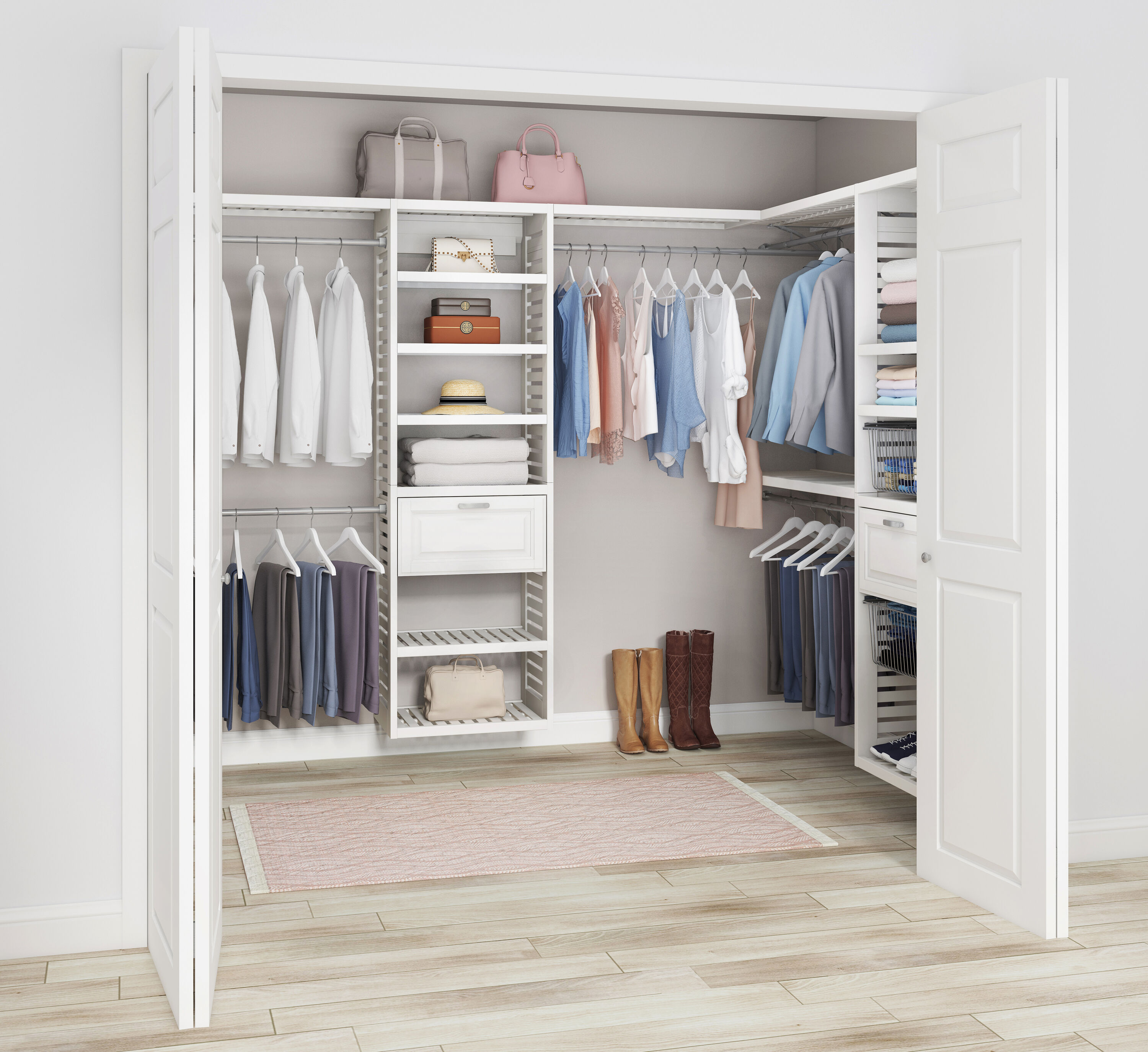 allen + roth LWSVS1621-1TW Wood-Closet-Shelves - View #9