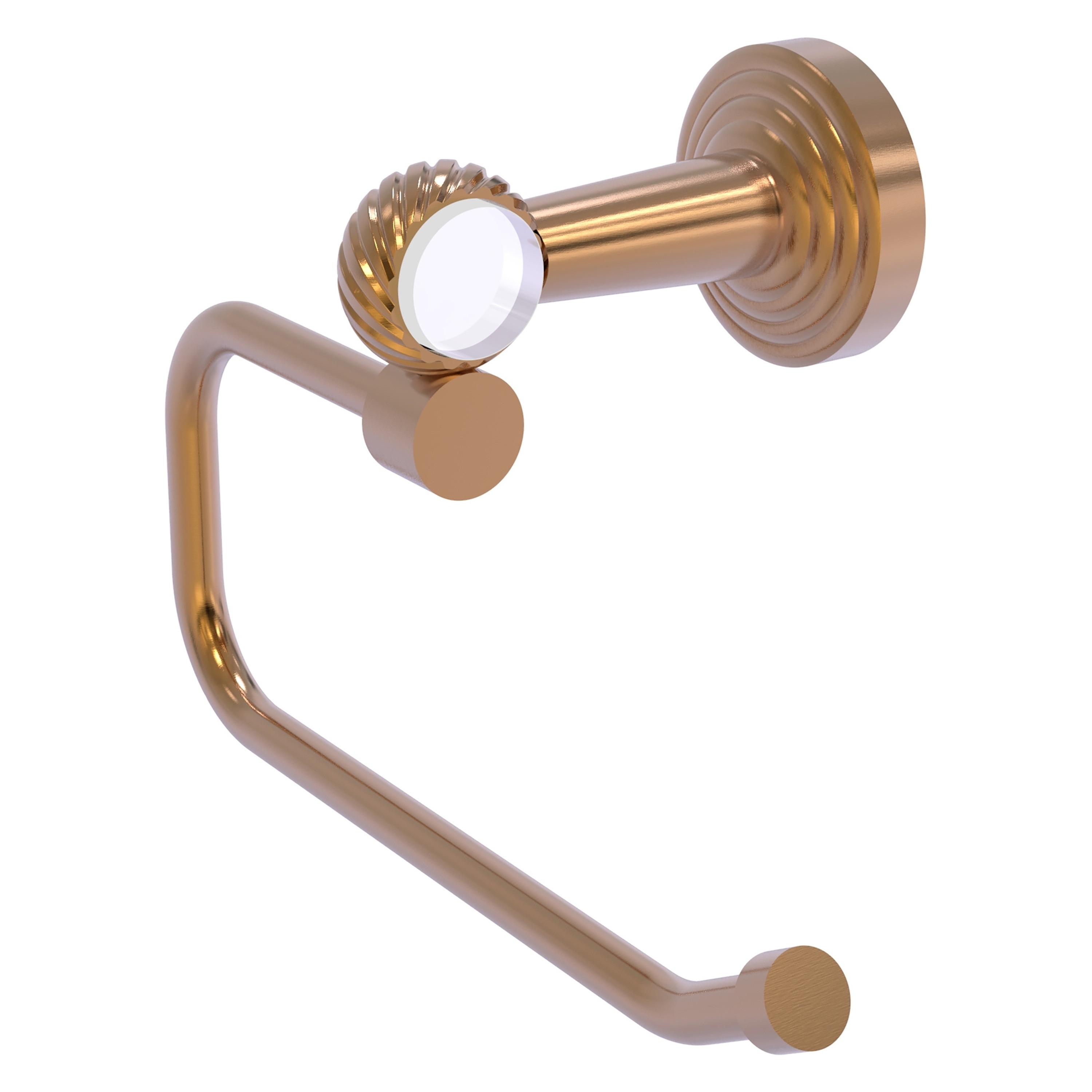 Allied Brass PB-24ET-BBR Pacific Beach Brushed Bronze Wall mount Single post Toilet Paper Holder 1 -Rolls with Storage