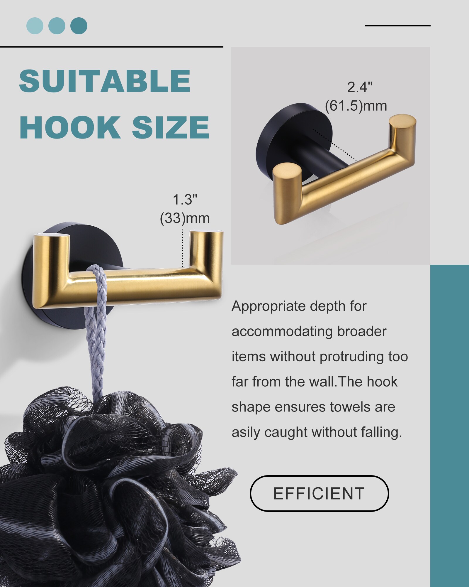 WOWOW 483307GB Robe-Hooks - View #4
