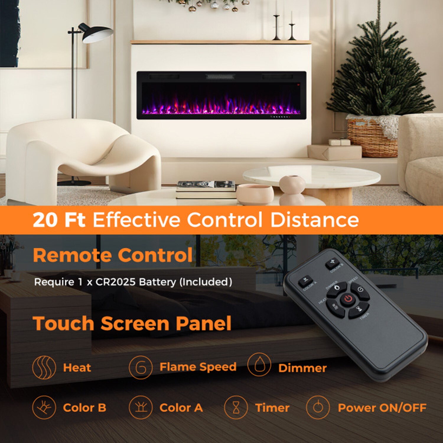 Mondawe MO-FP10165 Electric-Fireplaces - View #5
