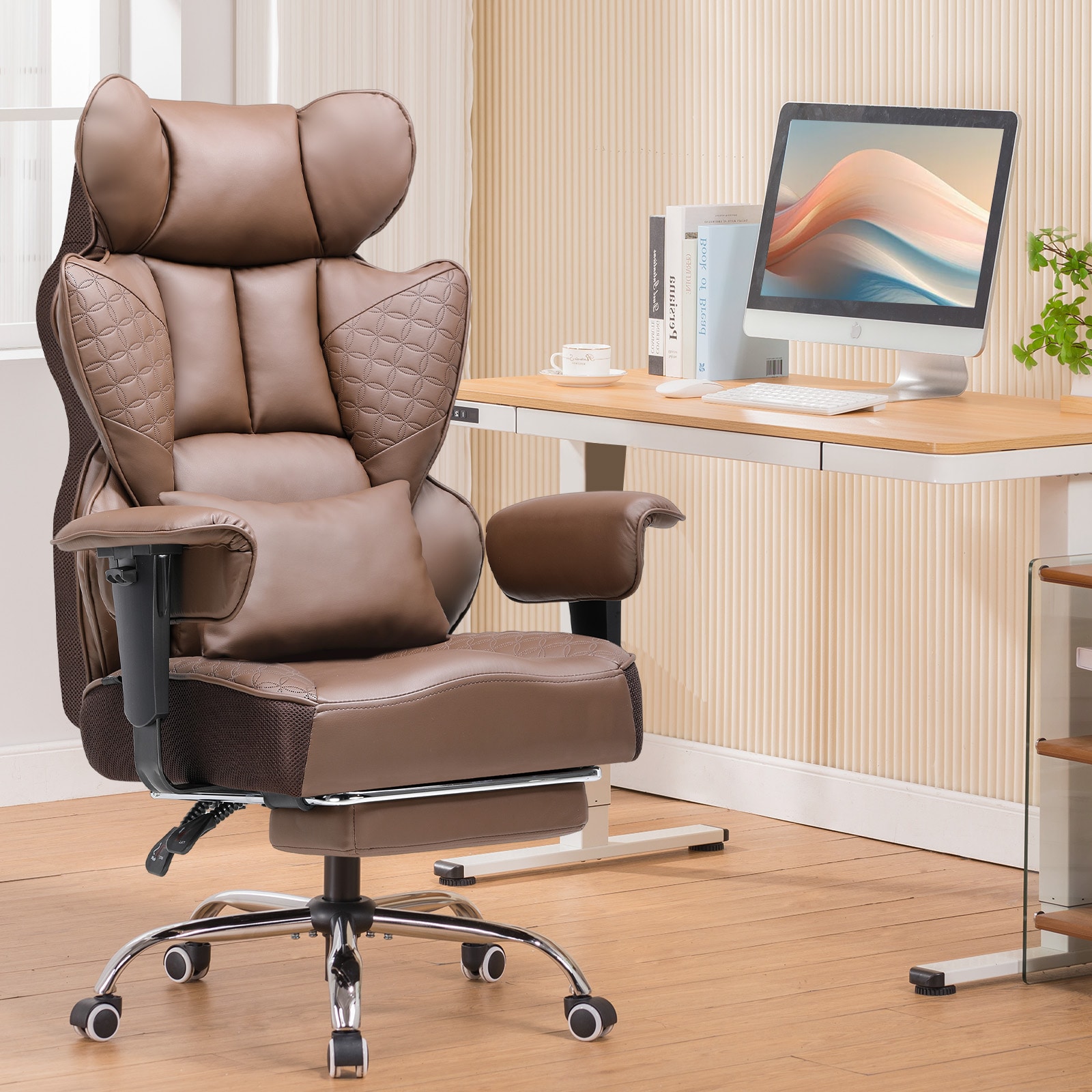 GTPLAYER LOWE'S-CH510-BROWN Office-Chairs - View #8
