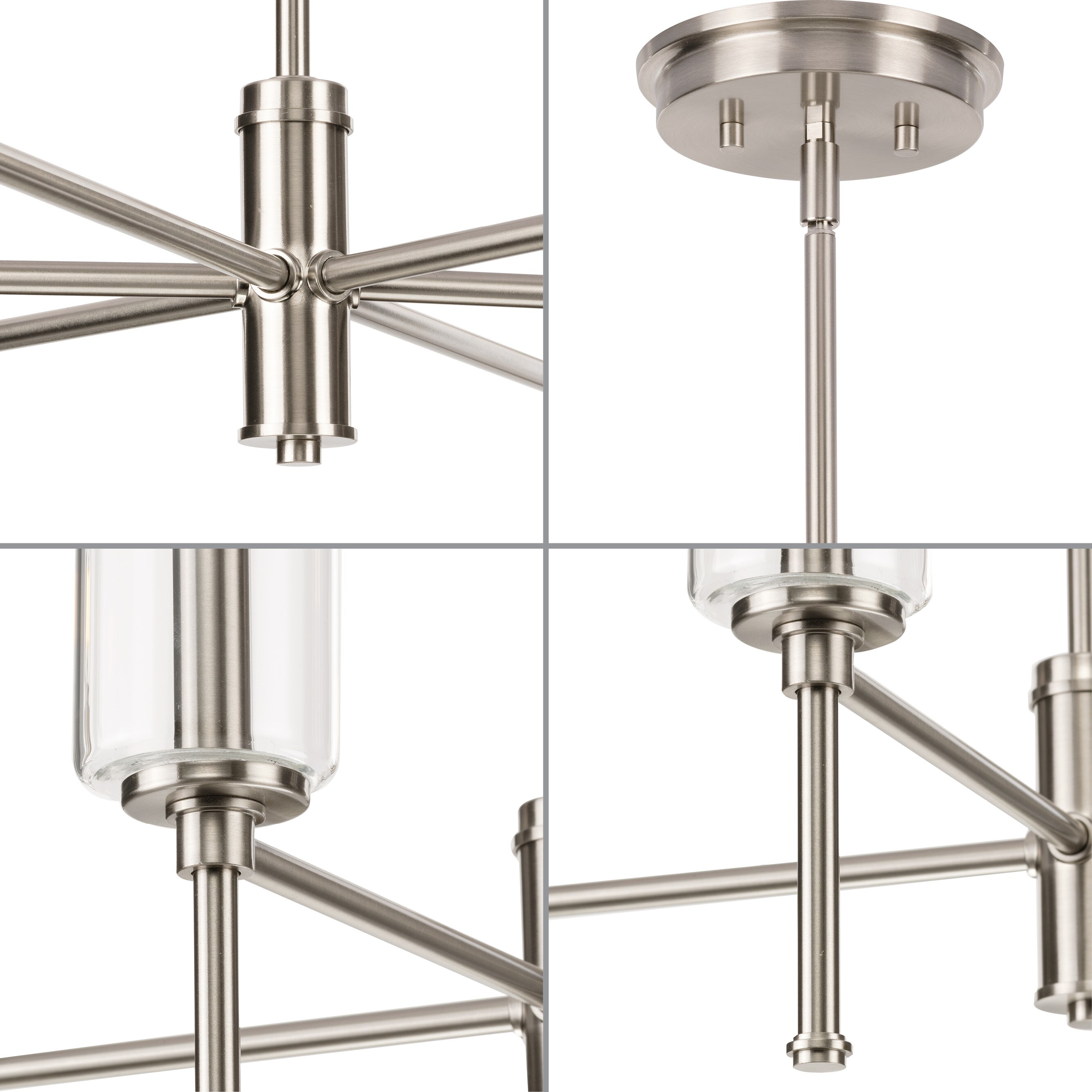 Progress Lighting Elara 6-Light Brushed Nickel Transitional Dry Rated ...