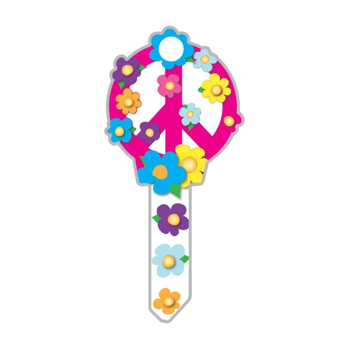 Lucky Line Key Shapes Peace Sign House Key Blank Double sided For Schlage SC1 #B104S