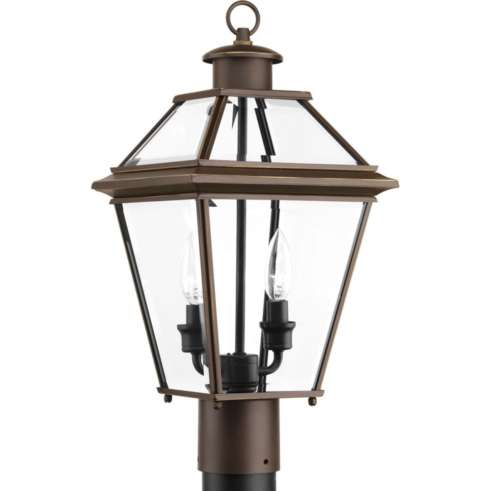 Progress Lighting P6437-20 Burlington 18.375-Inches Antique Bronze Traditional Outdoor Light post lantern