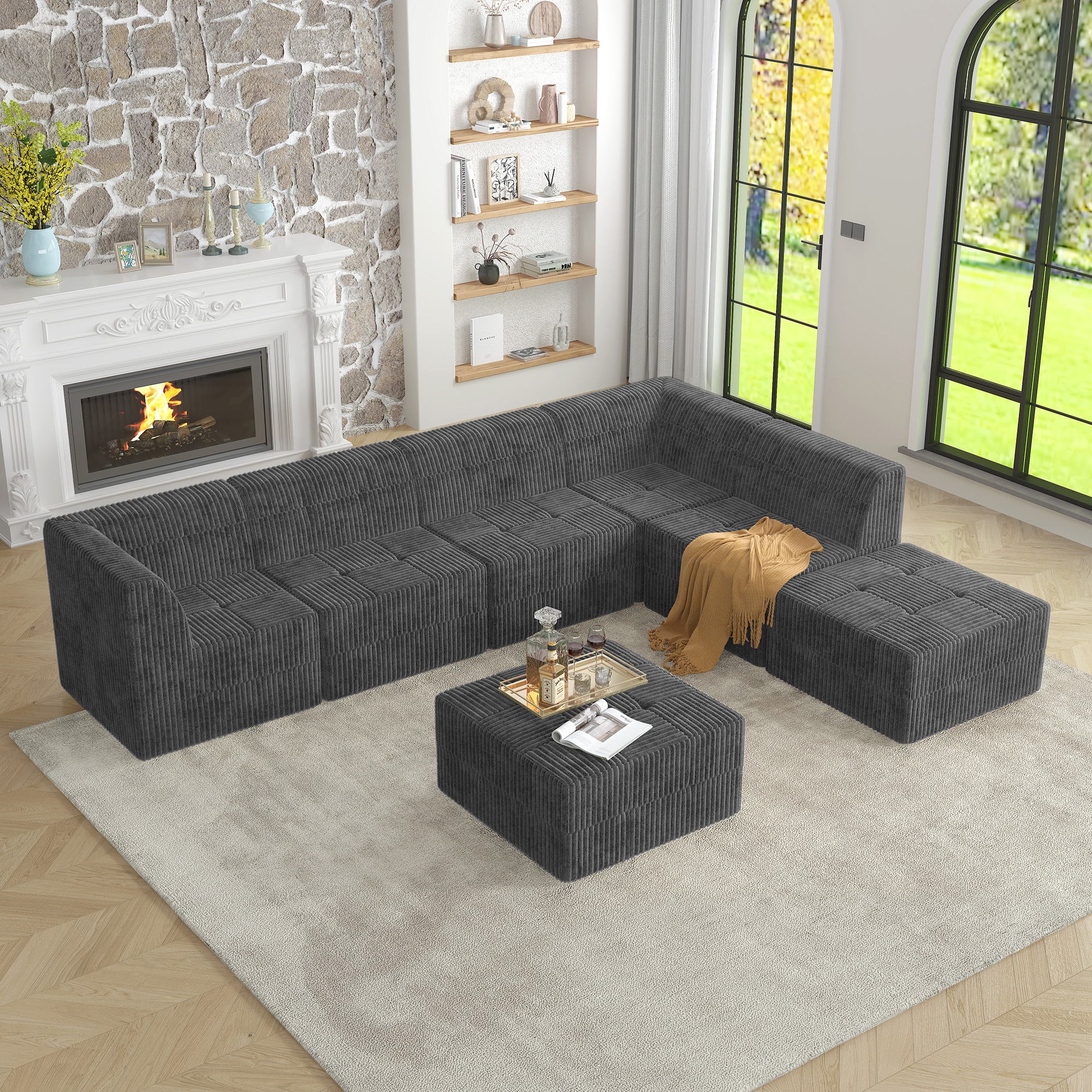 SINOFURN SYA370082GY Sofas-Loveseats - View #5