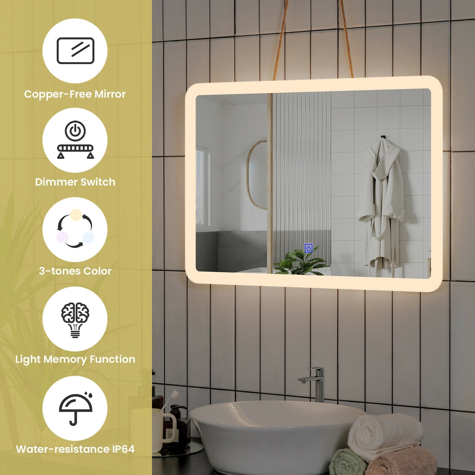 SUGIFT LW038SUGHY1516 Framed-Bath-Mirrors - View #7