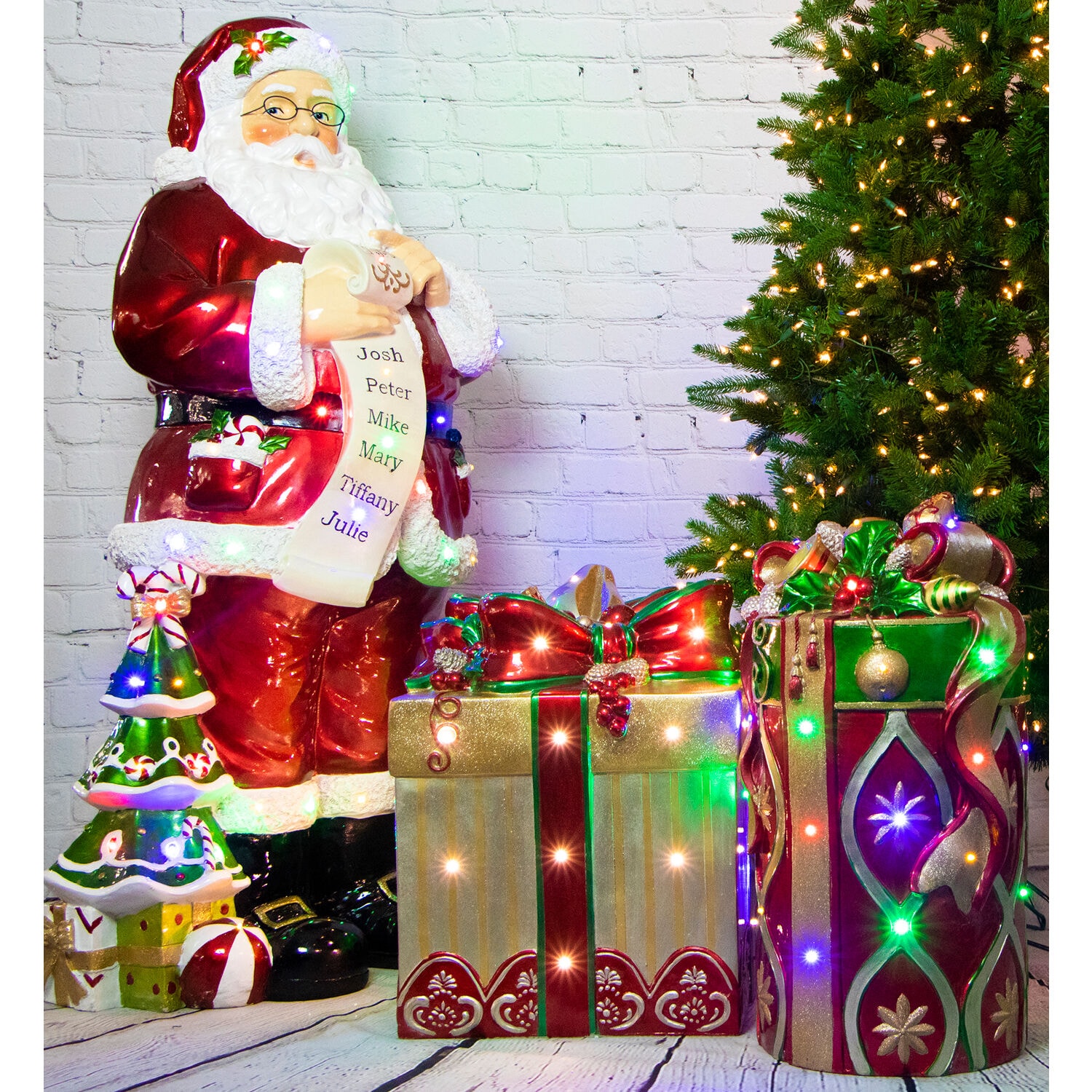 Fraser Hill Farm 52-in Yard Decoration with Multicolor LED Lights in the  Outdoor Christmas Decorations department at