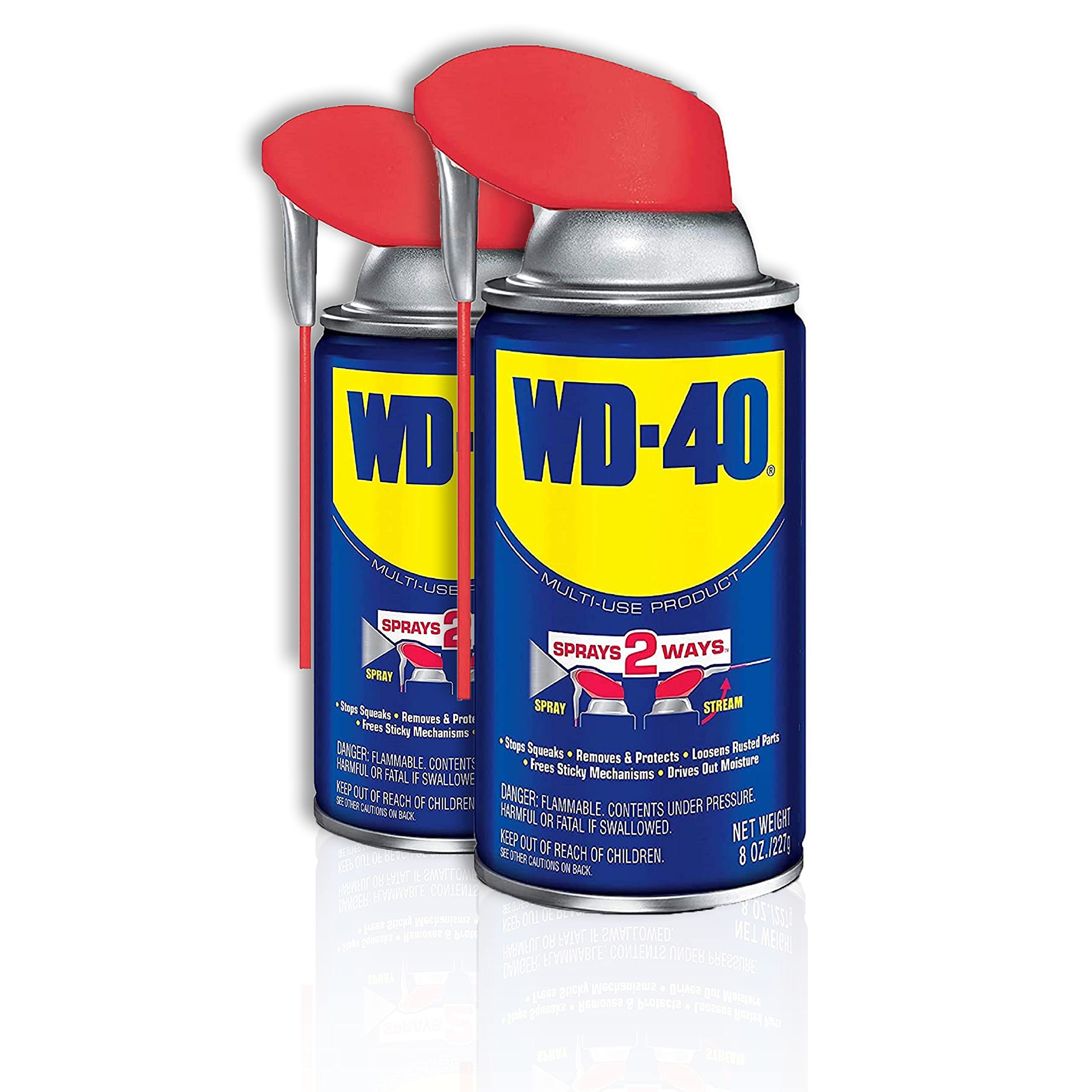 WD-40 Multi-Use Product with SMART STRAW - 2 Pack 8 oz Aerosol Can one_size | 490142