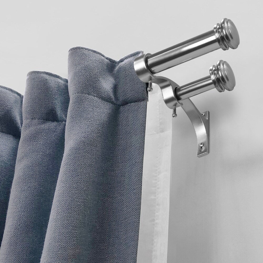 Double curtain rod bracket Curtain Rods & Hardware at