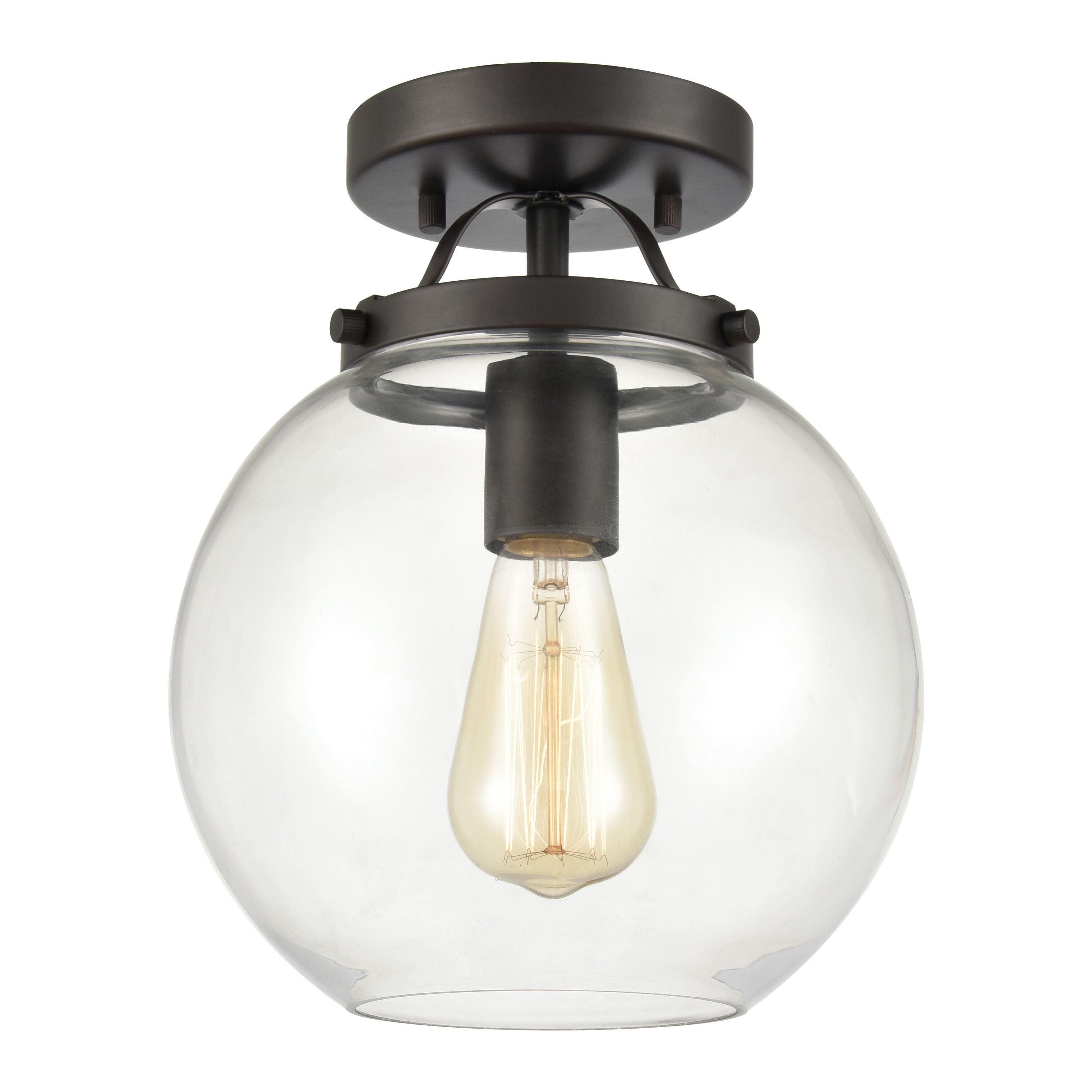 Westmore by ELK Lighting LW-2023260600789 Lehua 1 -Light 9-in Multiple finishes Bronze Semi Flush Mount Light