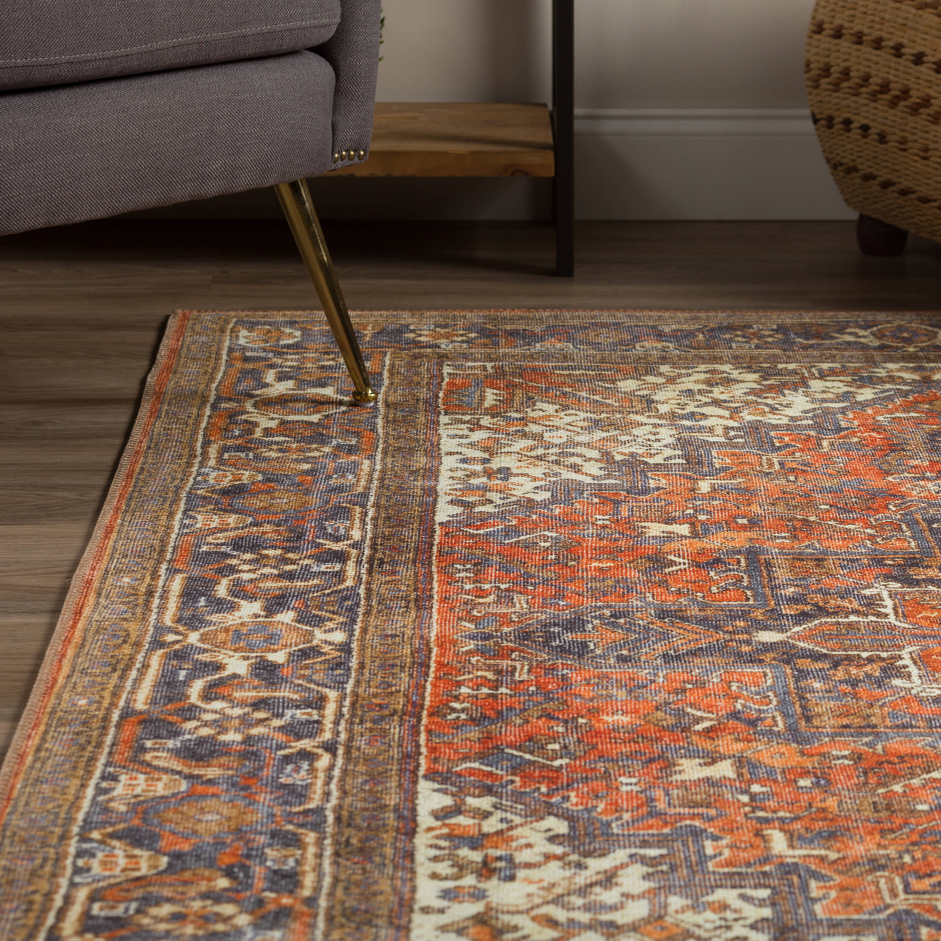 Addison Rugs Kensington 9 X 13 (ft) Marigold Indoor Distressed/Overdyed ...