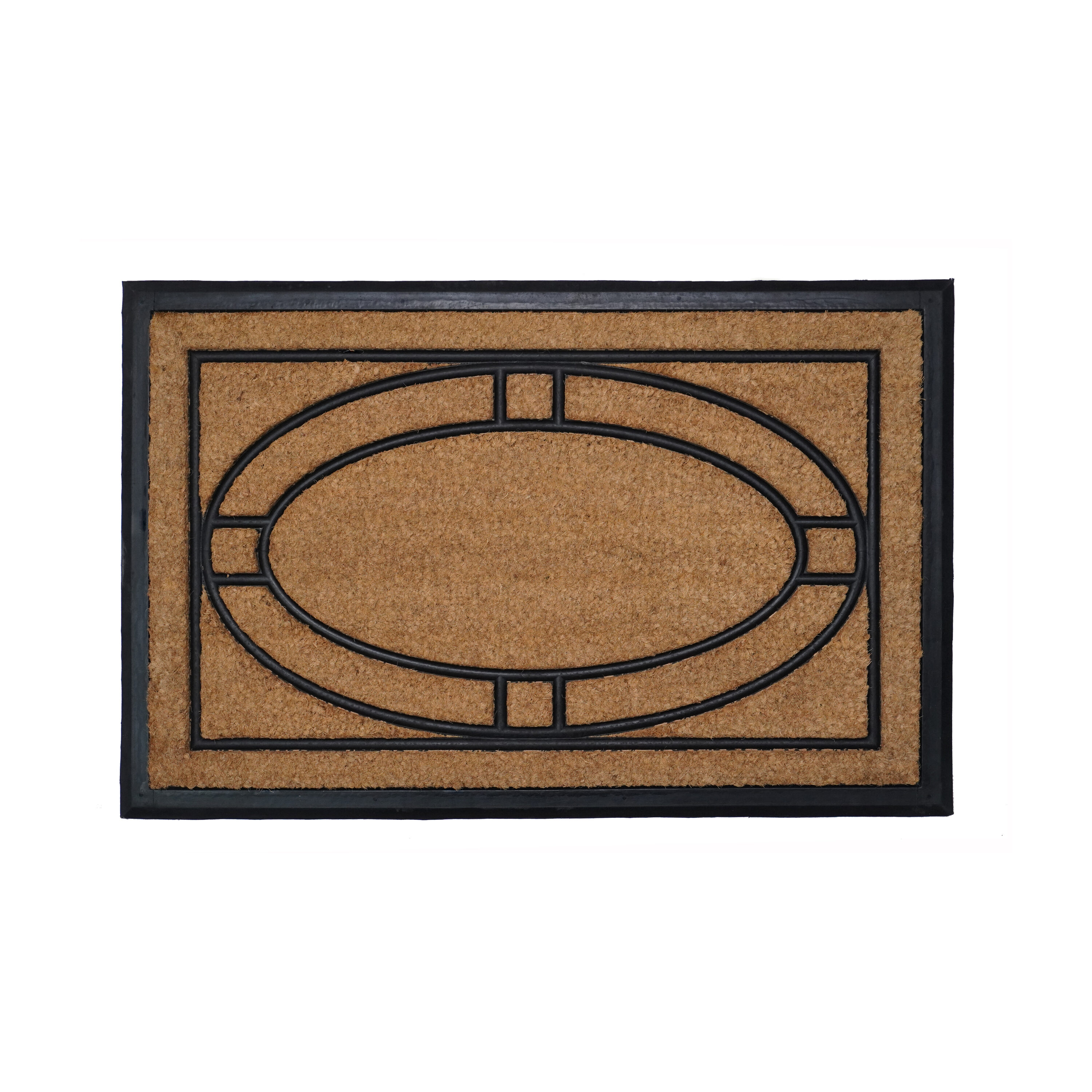 Victorian Coir and Rubber Non-Slip Outdoor Doormat 24" x 36"