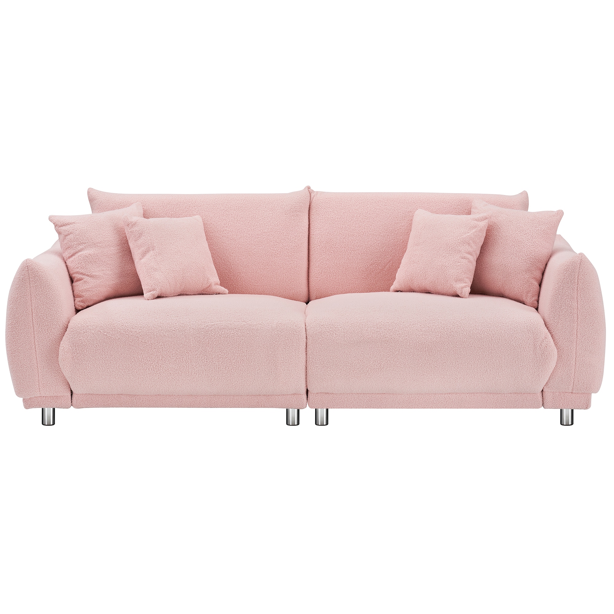 Bybafun YC5200071 86.6-Inches Modern Pink Sofa
