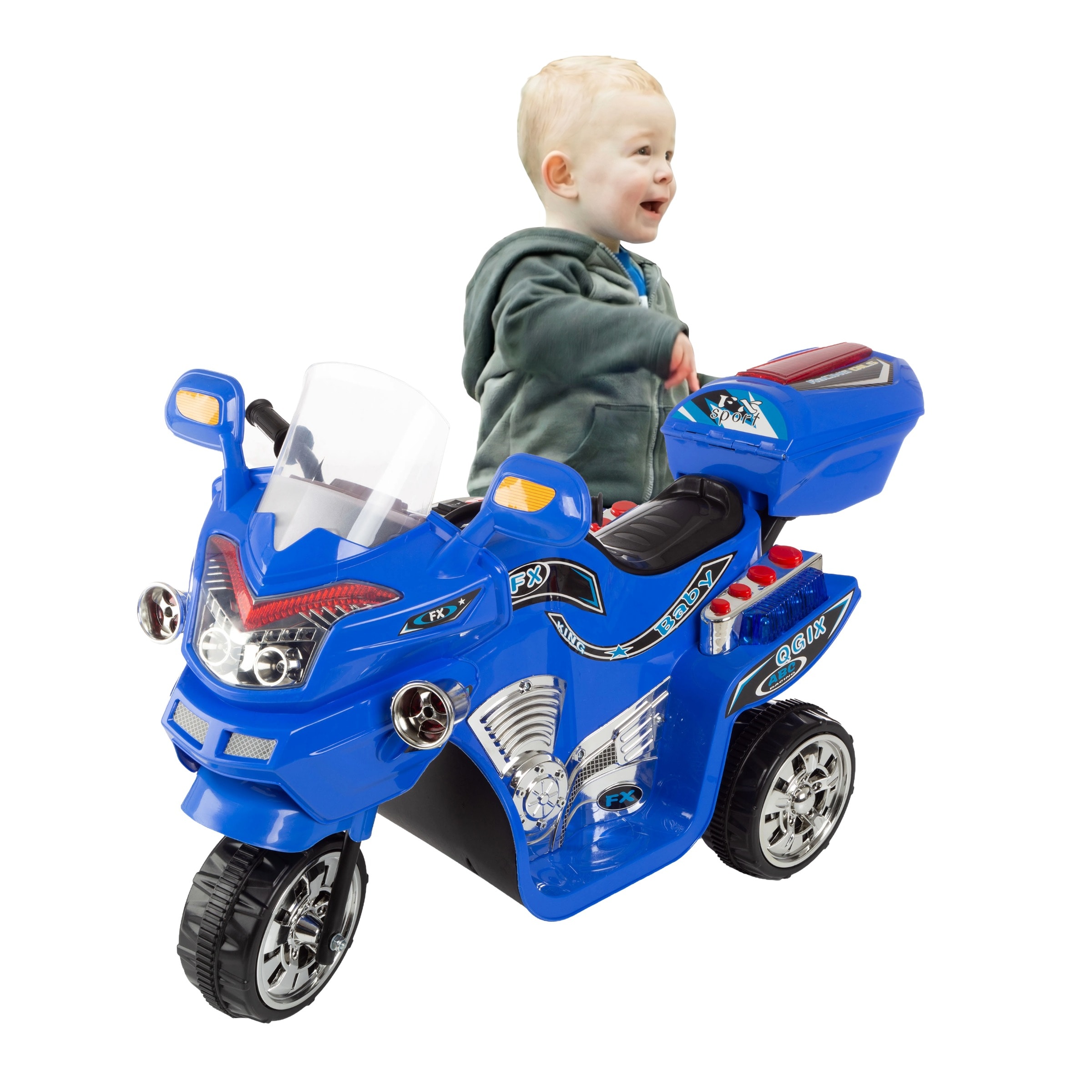 Lil' Rider 3-Wheel Electric Motorcycle Blue 6-volt Riding Toys