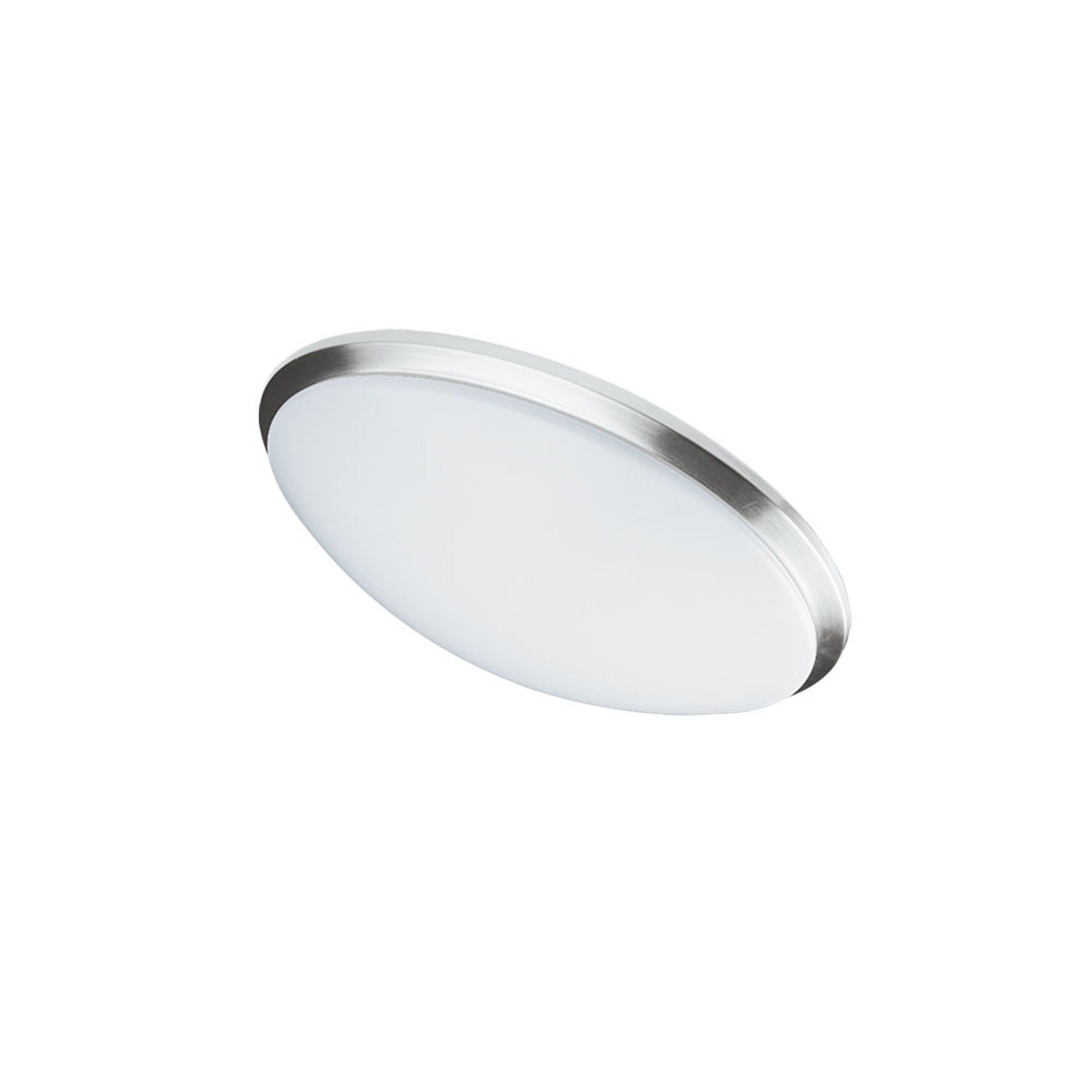 Dainolite CFLED-L1114-SC CFLED 1 -Light 11-in Satin Chrome Integrated LED Flush Mount Light
