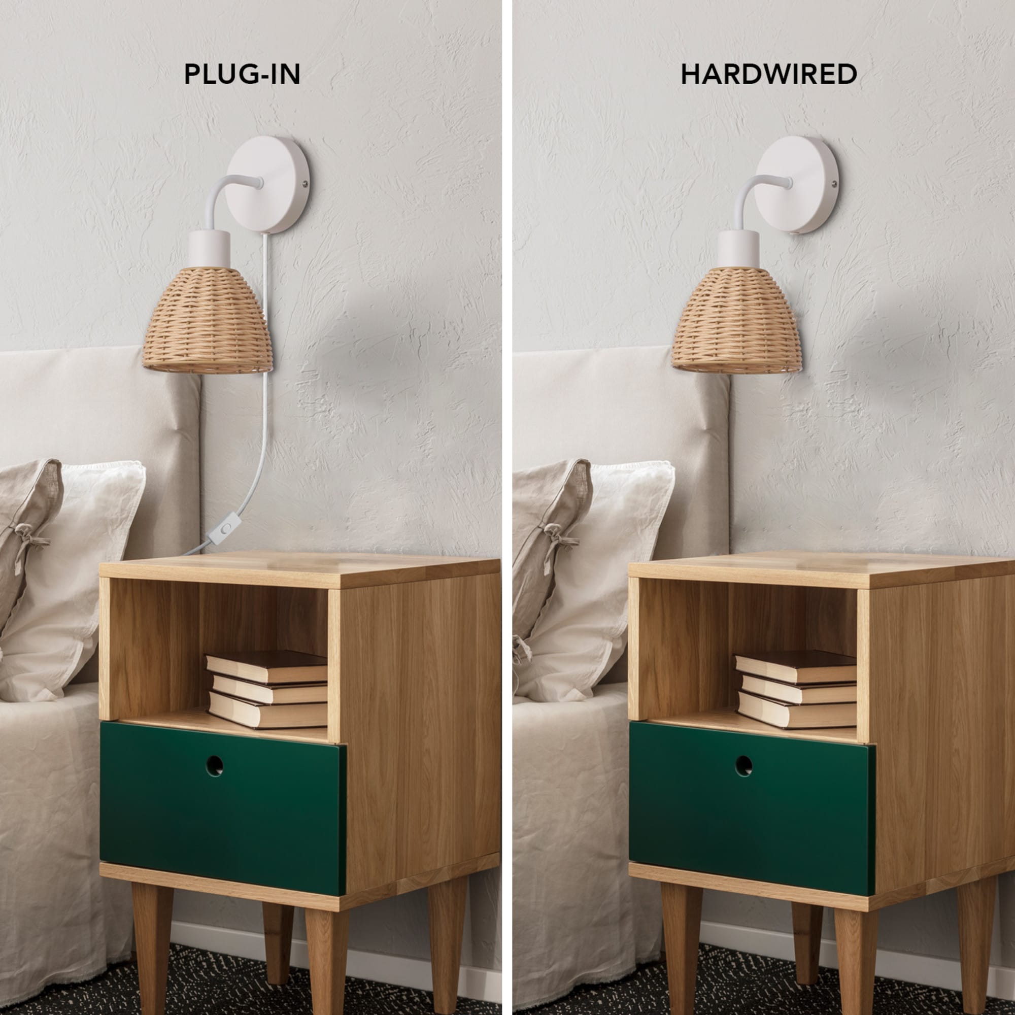 Globe Electric 91003516 6-in W 1 -Light Matte White Mid-century Wall Sconce