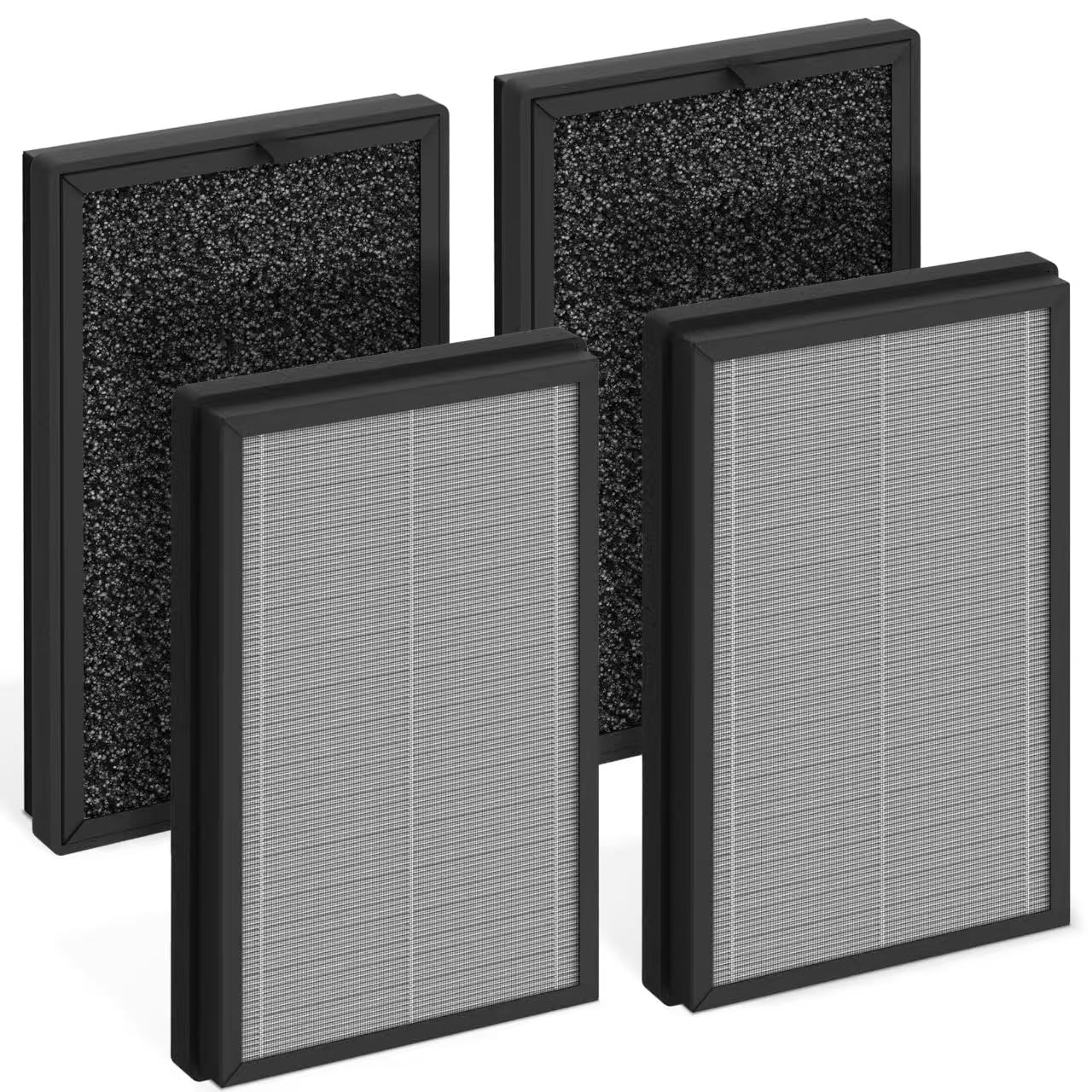 Justincity  True HEPA Replacement Filter Set Compatible with PM1240B and AP2 Air Purifiers 3 Stage Filtration System Pre Filter and Carbon 4 pcs