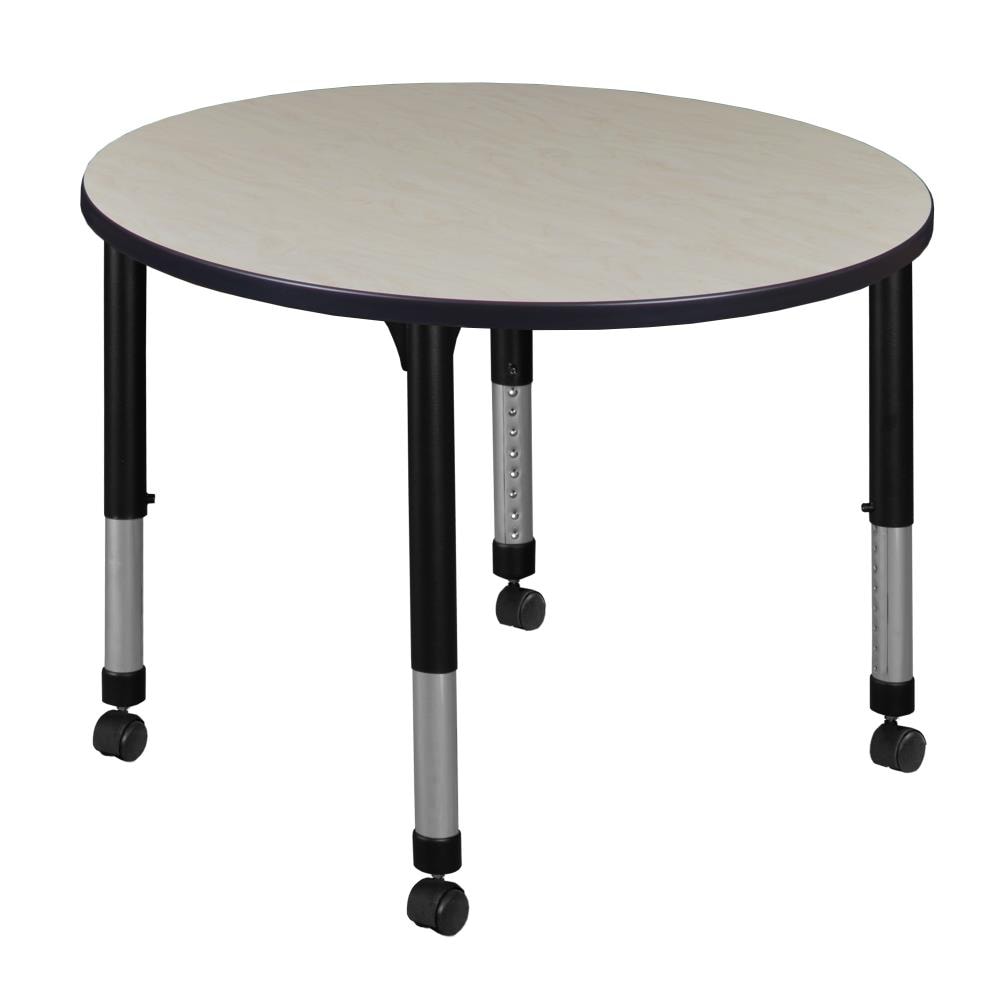 Regency TB42RNDPLAPCBK Classroom Tables Off-white 4-Person Training Table (42-in W x 34-in H)