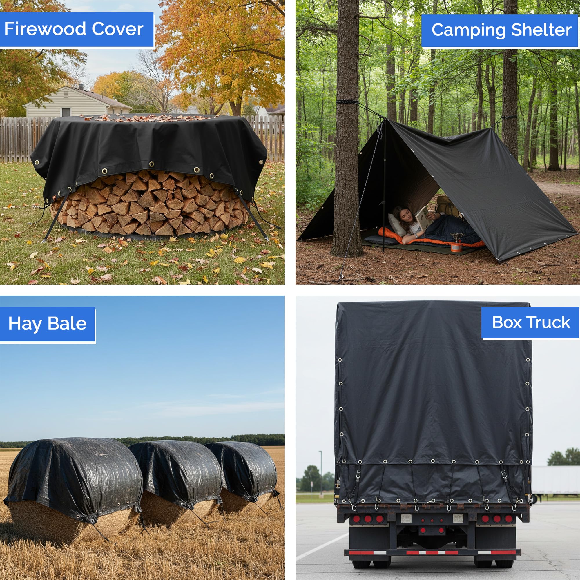 Covers & All TARP-BLACK-02 carports - View #6