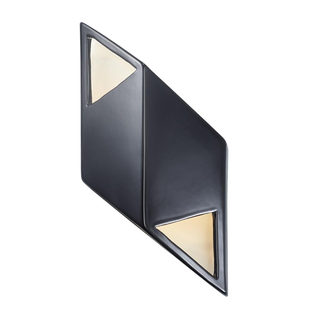 Justice Design Group CER-5835-BKMT Ambiance 5.5-in W 1 -Light Multiple colors Transitional Integrated LED Wall Sconce