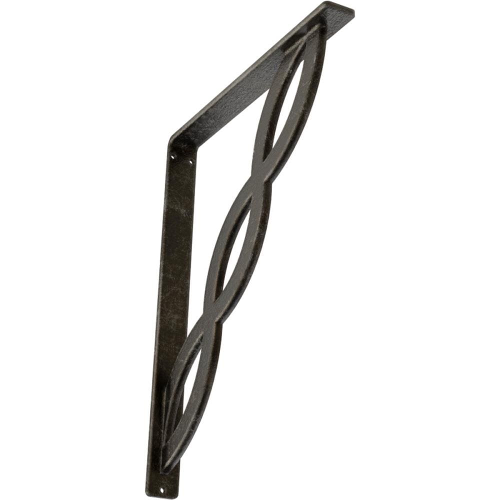 Ekena Millwork BKTM01X12X15SLOAWS Loera 12-in x 1.5-in x 15-in Gray Wrought iron Countertop support bracket