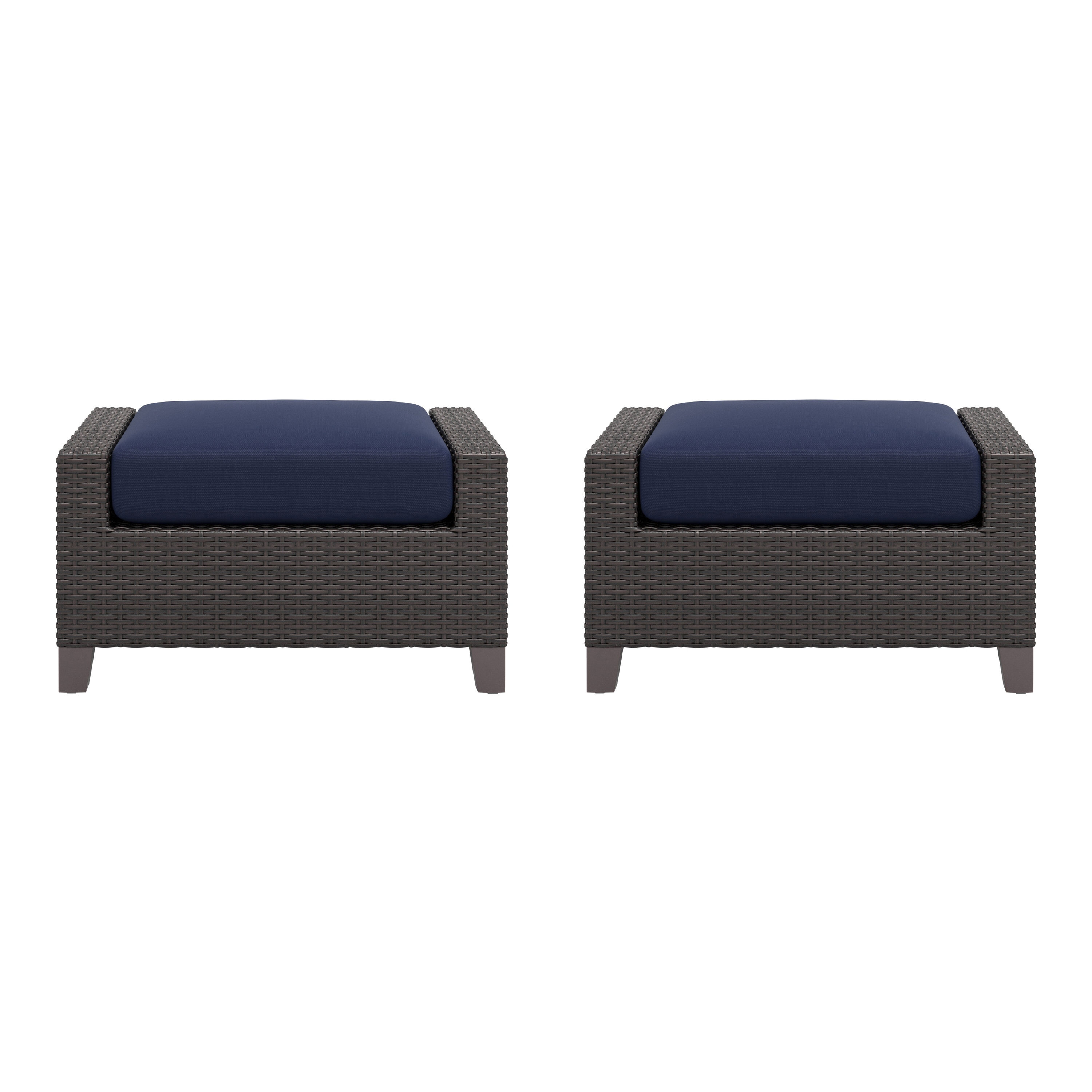 MANHATTAN SQUARE G807C-19S Skye 2 -Pack Brown Aluminum Ottoman