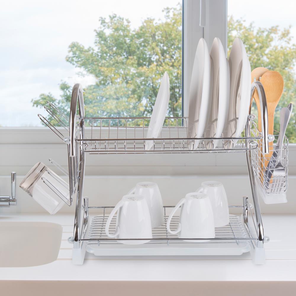 at Home Grey Wire Dish Rack