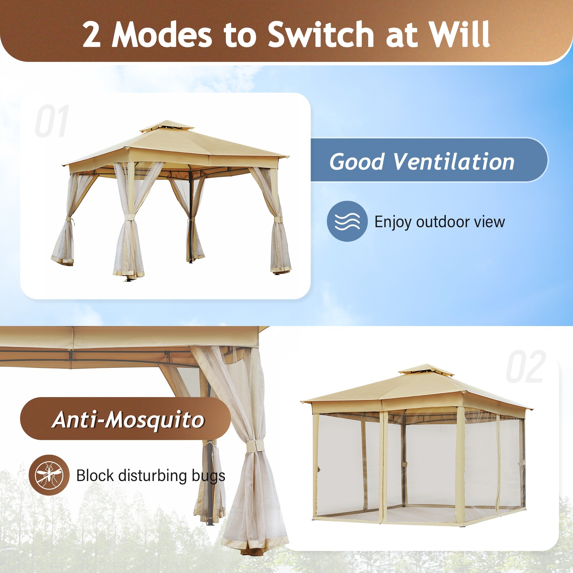 ToolCat LS1-4-GB Wood-Resin-Gazebos - View #6