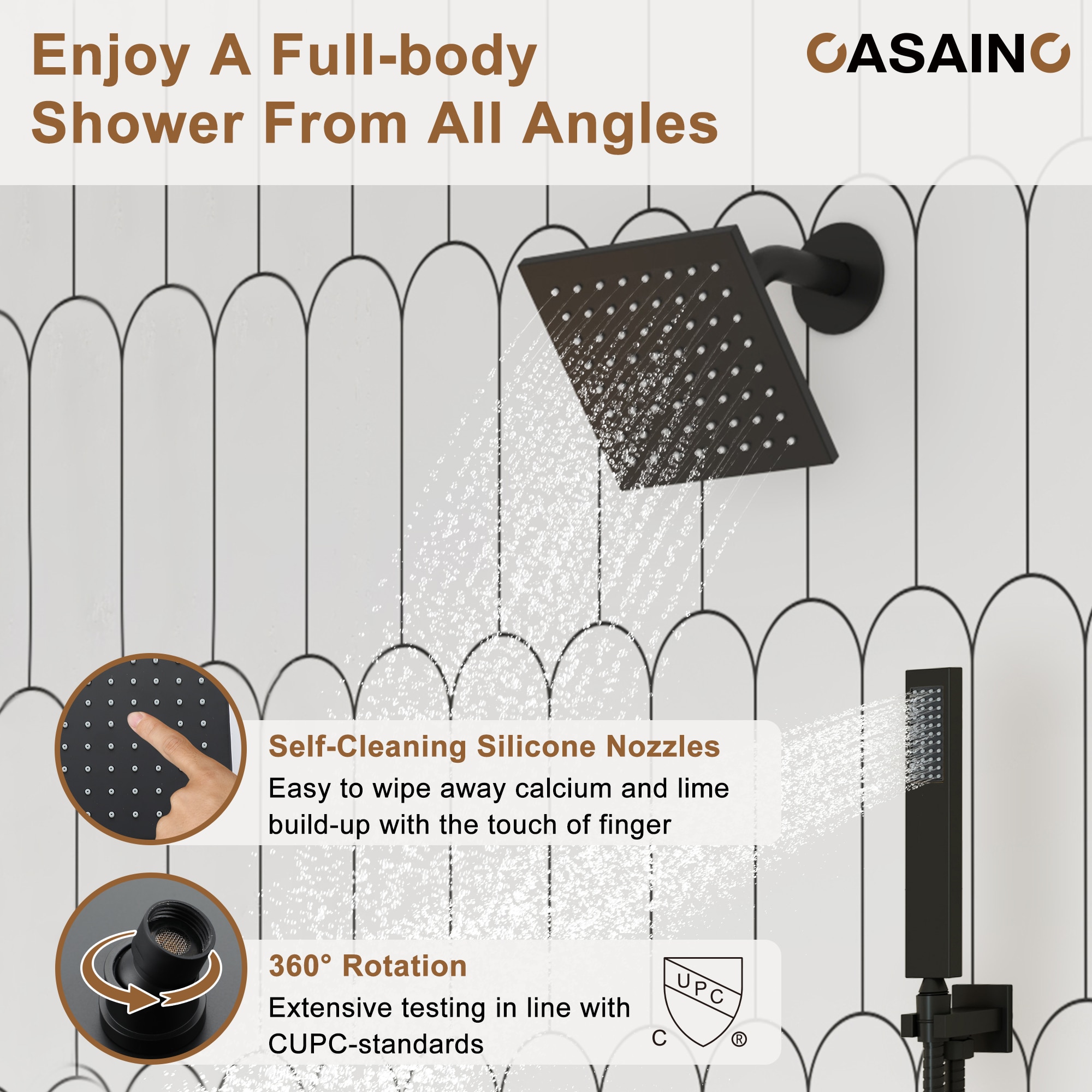 CASAINC KCHS0018-LEDMB Showerhead-Bar-Panels - View #8