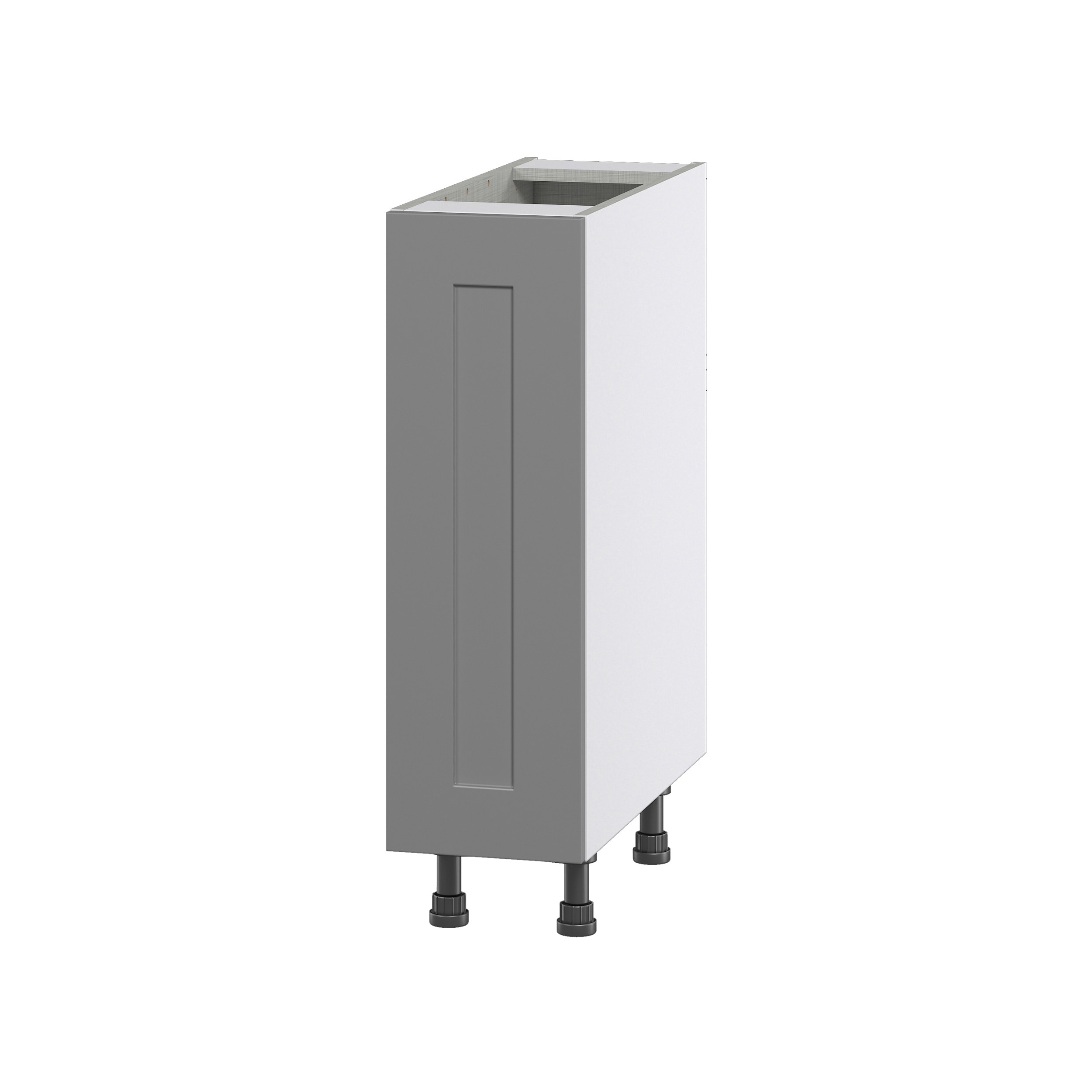 Hugo&Borg DSB9FH(L/R)-BM Beaumont 9-in W x 34.5-in H x 24-in D Slate Gray Base Fully assembled Cabinet (Flat Panel Shaker)