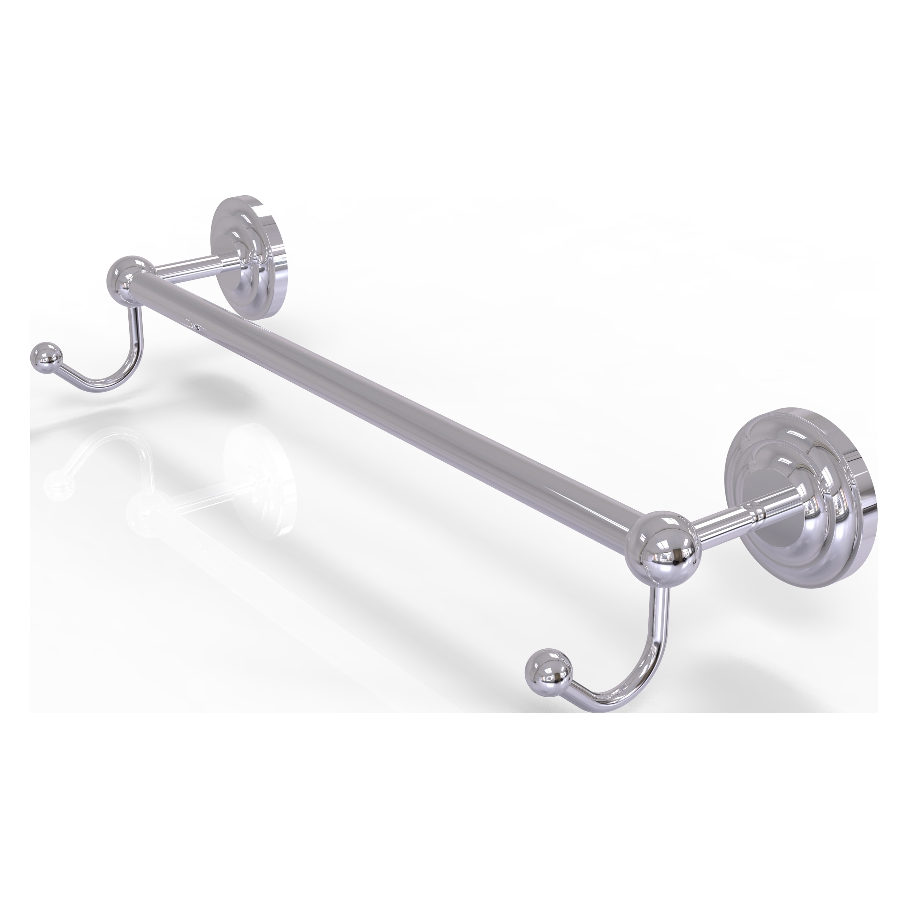 Allied Brass PQN-41-24-HK-PC Prestige Que New 24-in Polished Chrome Wall mount Single Towel Bar