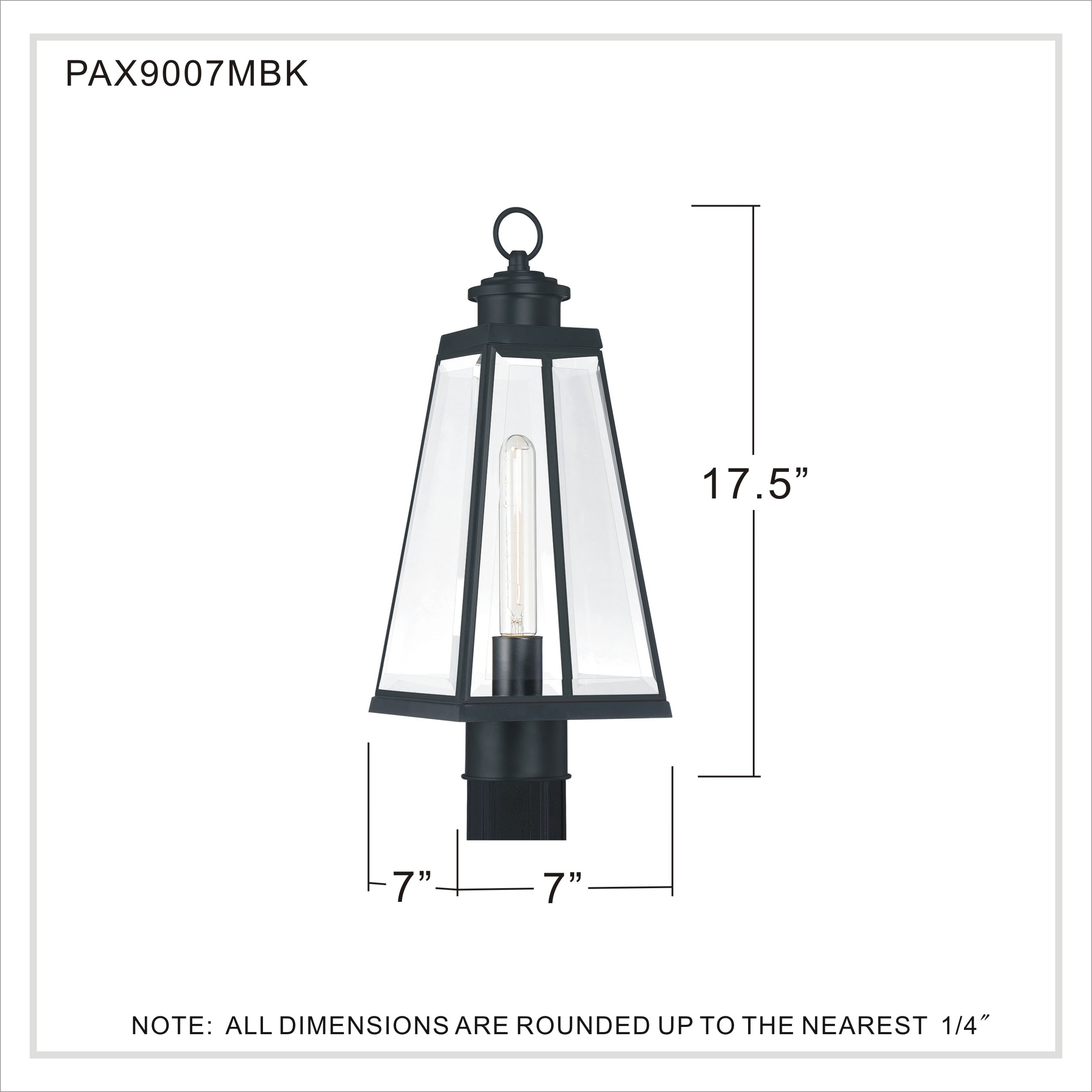 Quoizel PAX9007MBK Post-Lights - View #8