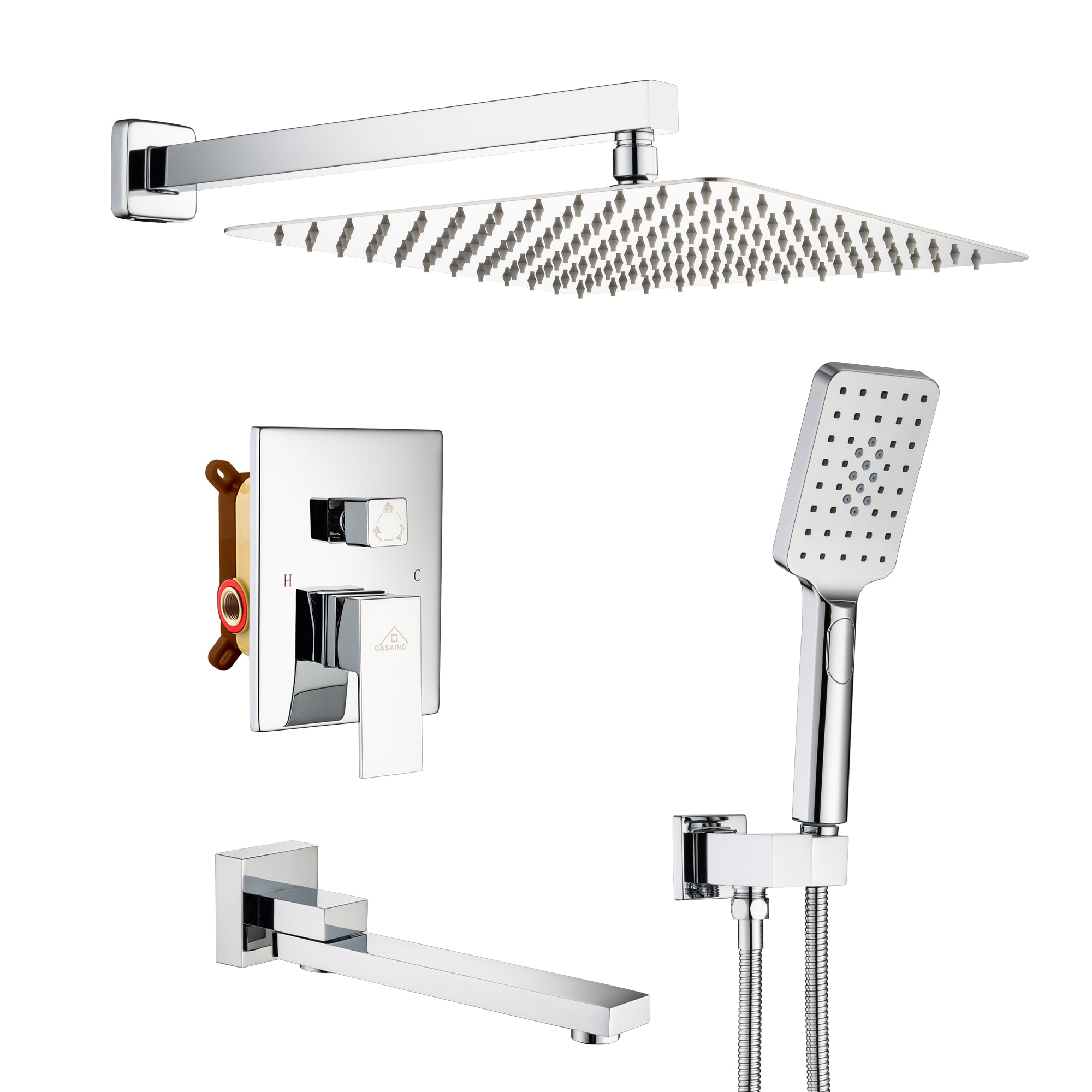 CASAINC CS12B-10BN Showerhead-Bar-Panels - View #11
